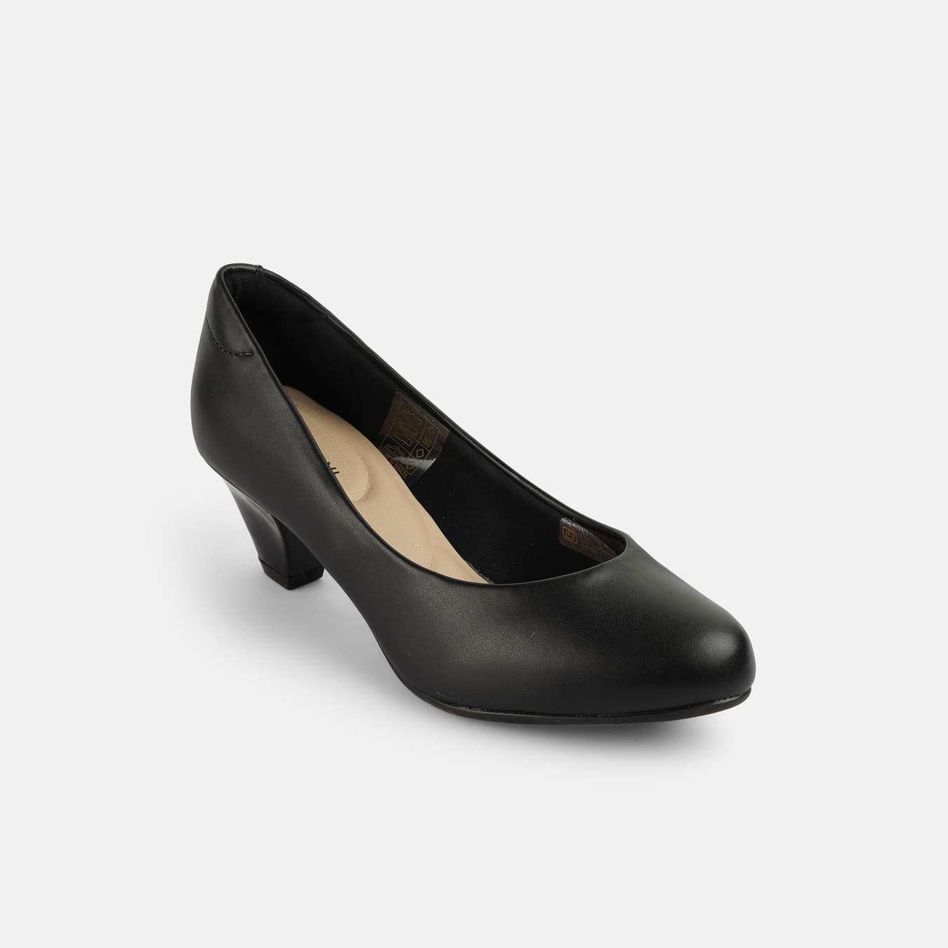 Women's Black Formal Pointy Toe Synthetic Heels