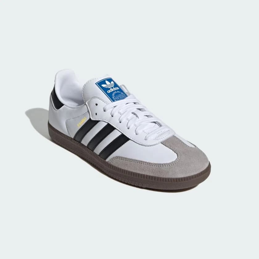 Men's White Samba Og Lace-Up Sneakers