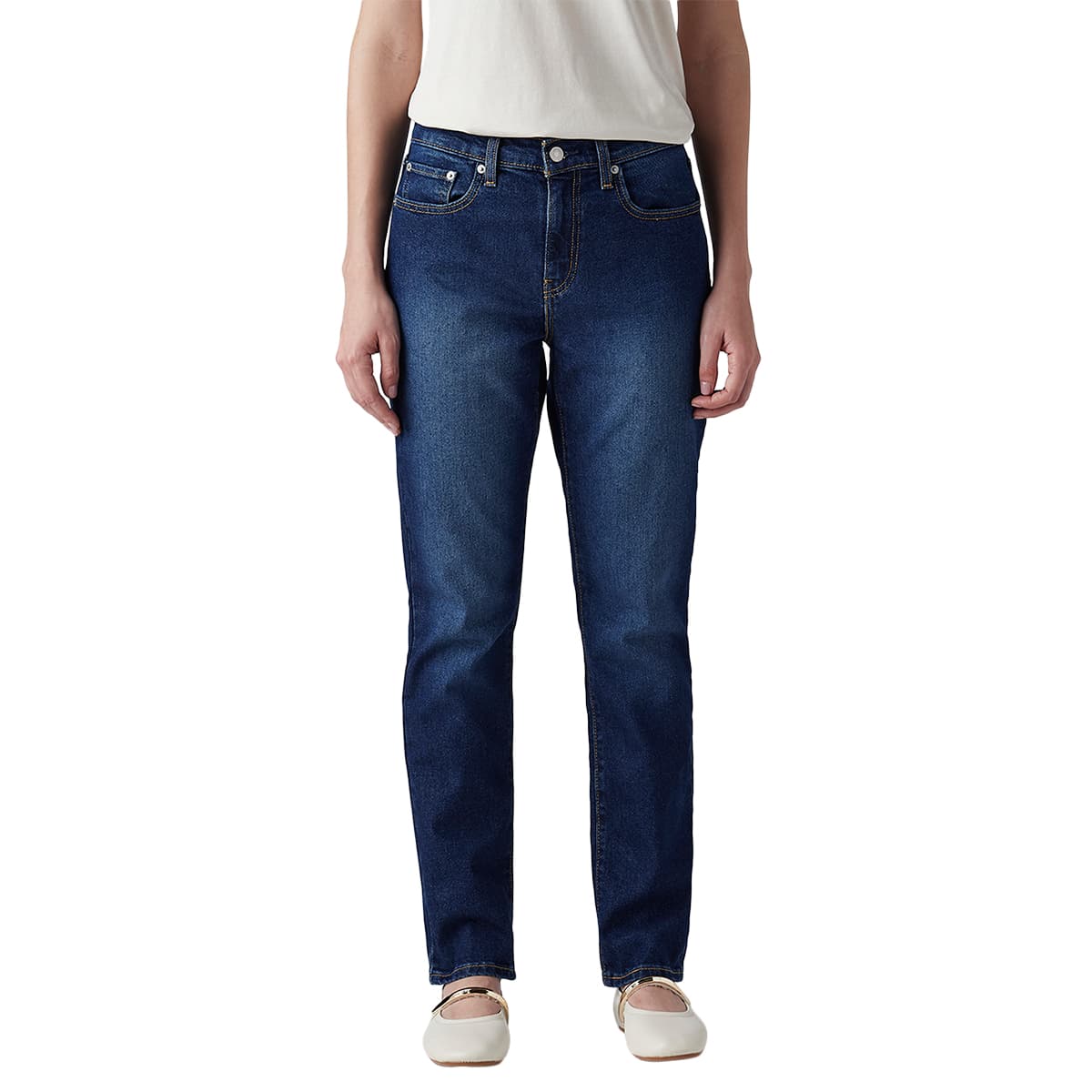 Women's 724 Dark Indigo Straight Fit High Rise Jeans