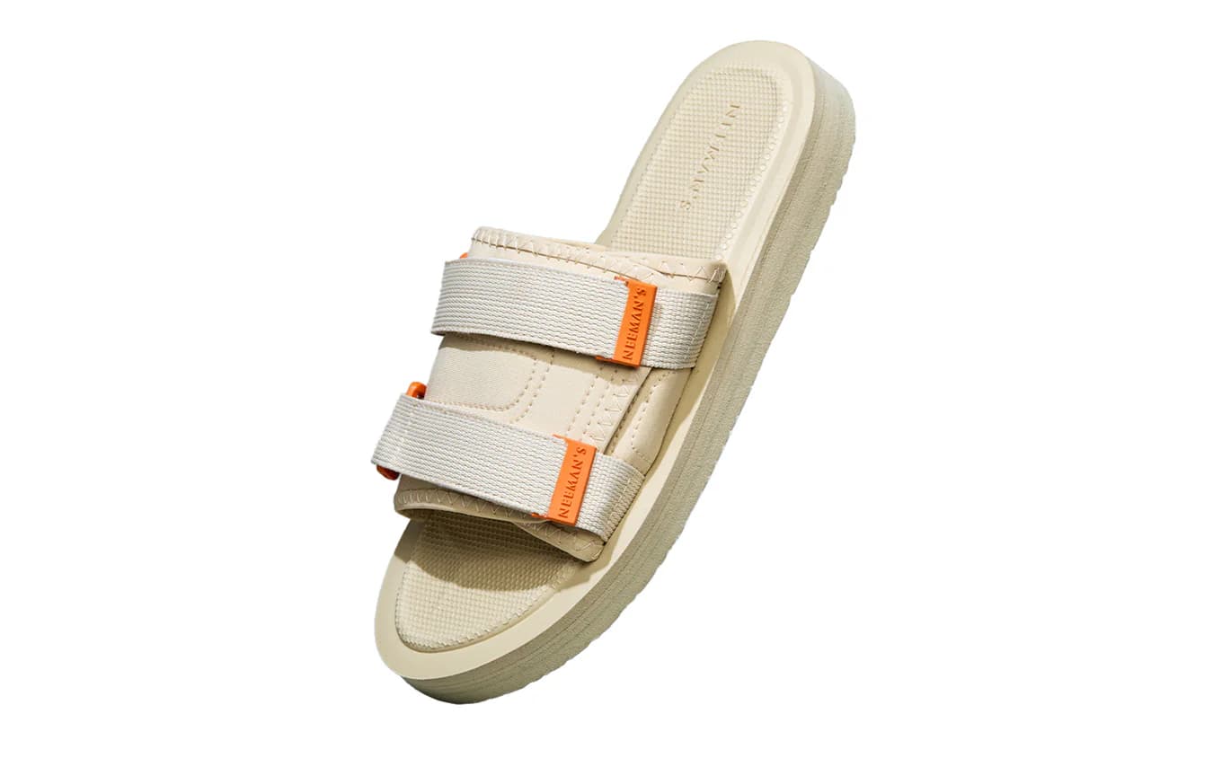 Men's Beige Casual Mesh Low-Top Slides