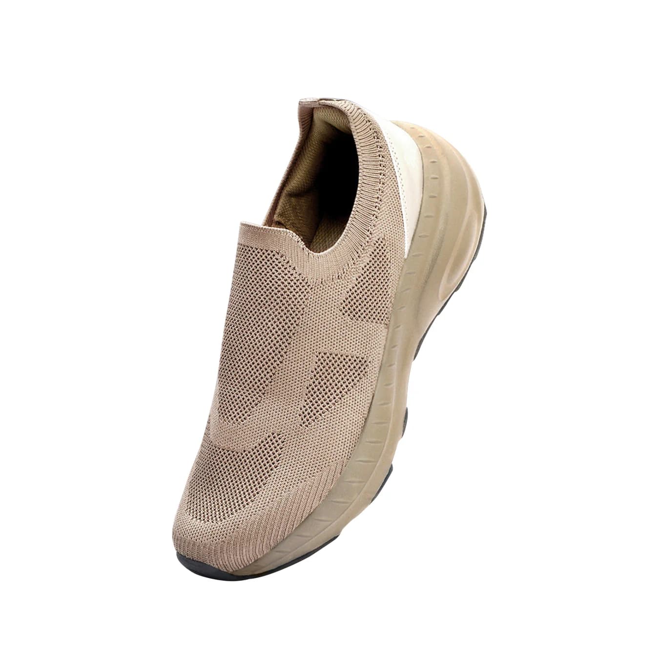 Men's Tan Casual Mesh Low-Top Slip-Ons Sneakers