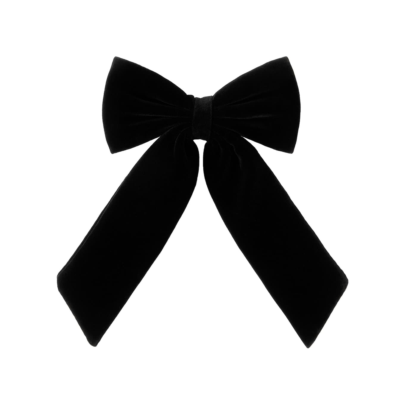 Women's Black Velvet Bow Barrette Hair Clip