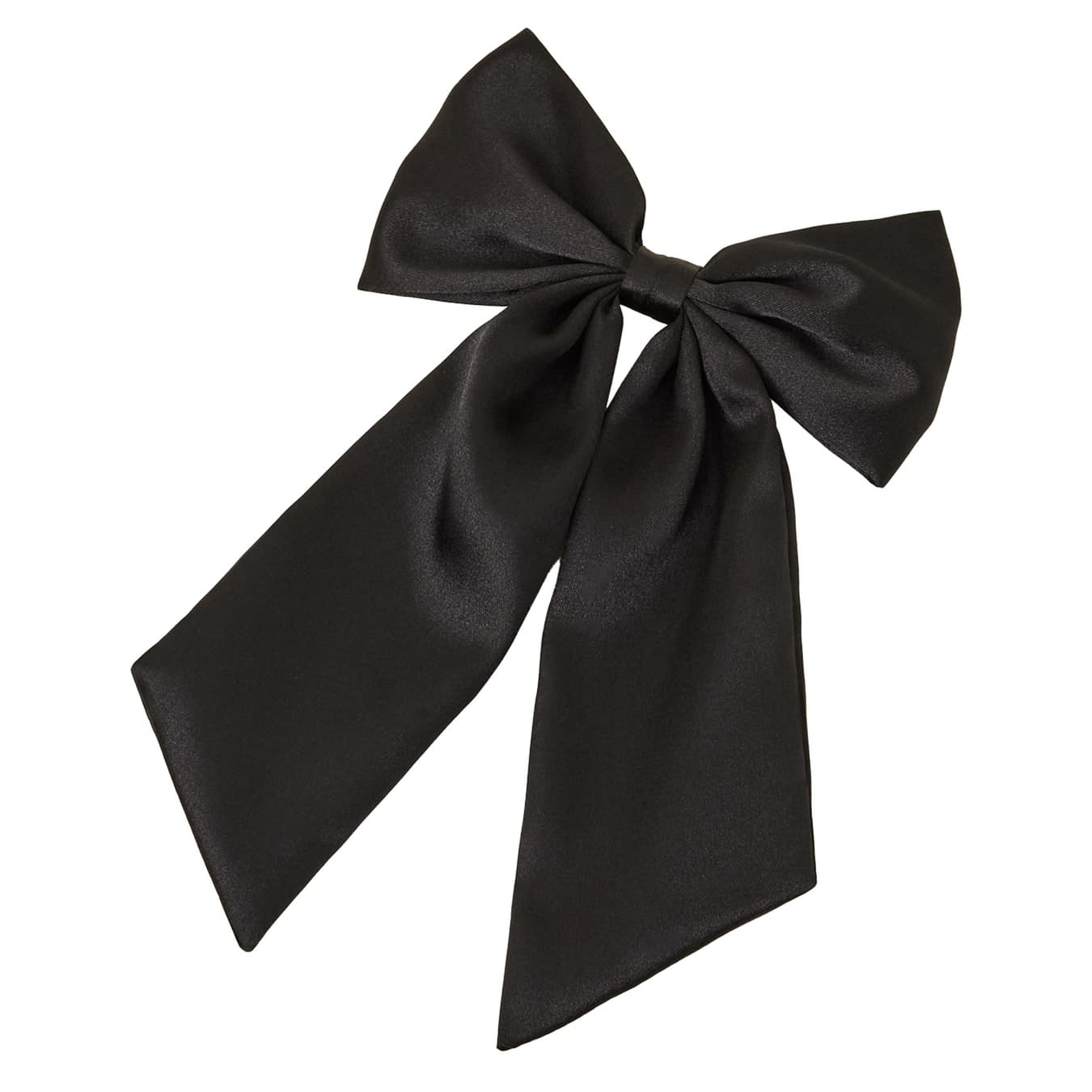 Women's Black Satin Bow Hair Clips