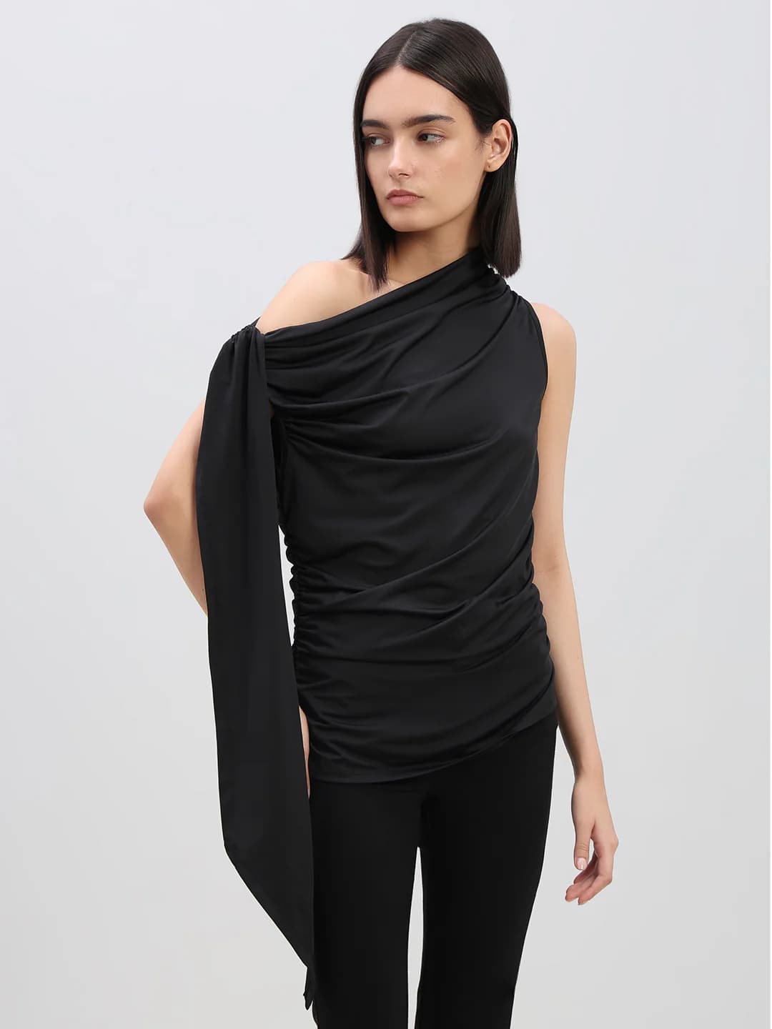 Women's Black Casual Sleeveless Tops