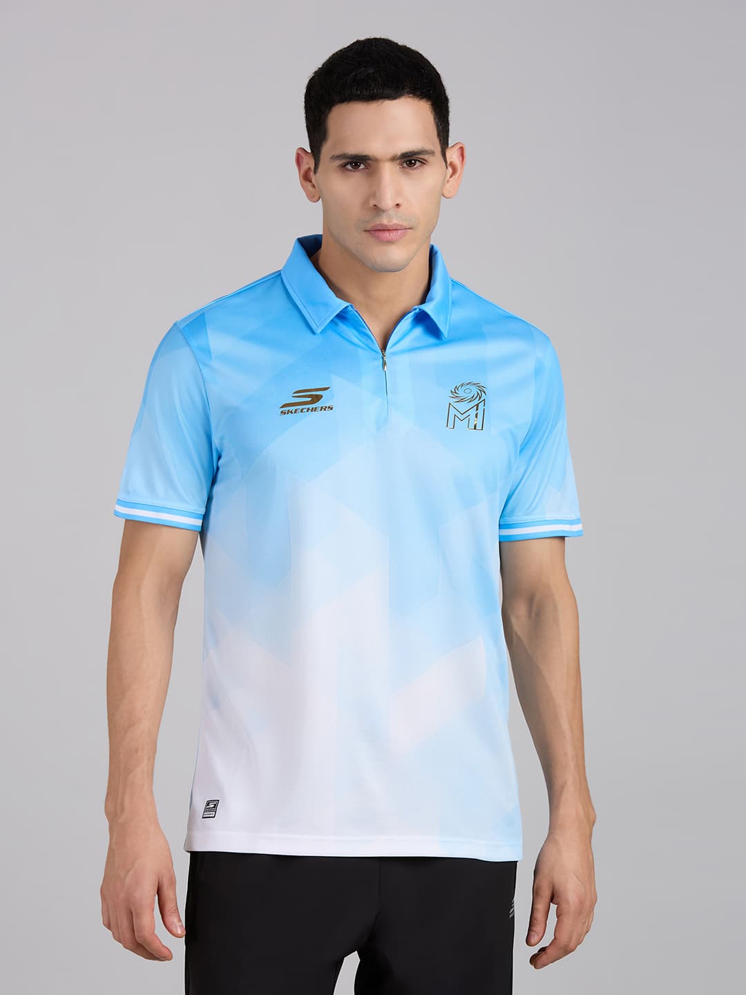 Men's Multicolor Graphic Half Sleeves Mumbai Indian 2026 Official Jersey