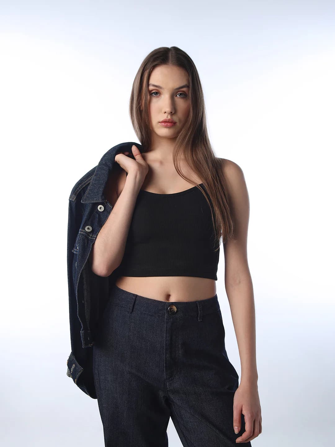 Women's Black Casual Sleeveless Regular Fit Top