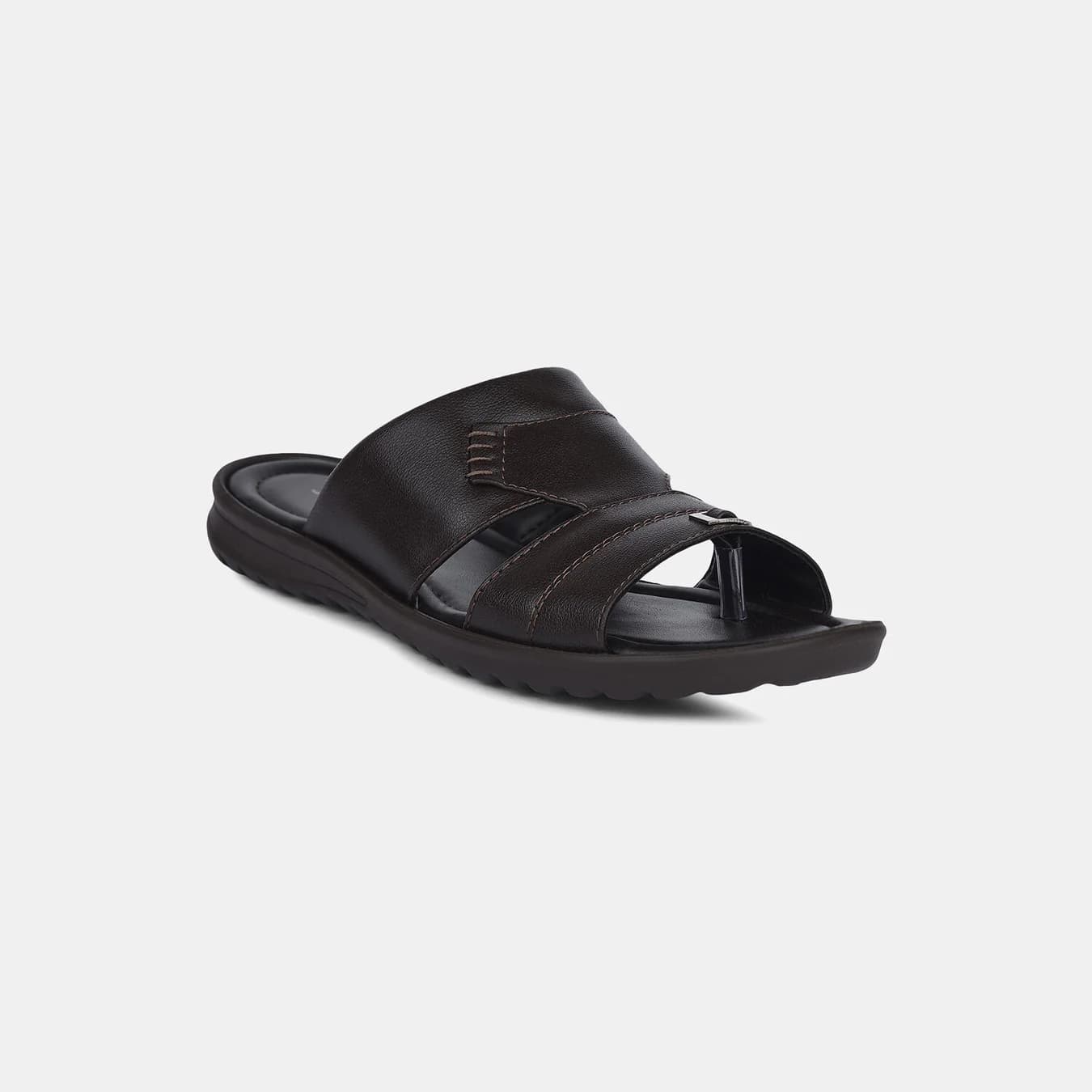 Men's Brown Casual Synthetic Slippers