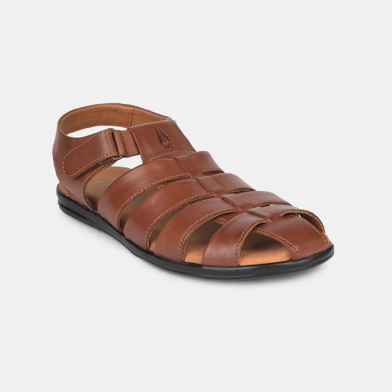 Men's Brown Casual Leather Slip-Ons Sandals