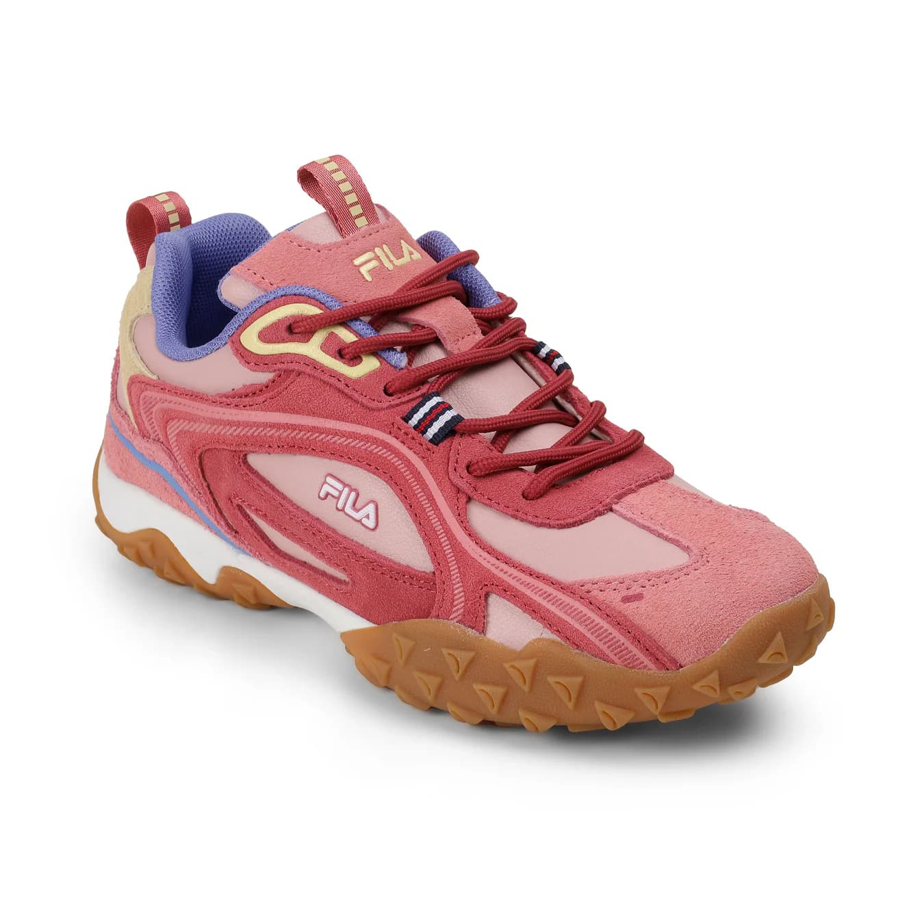 Men's Pink Casual Low-Top Suede Sneakers