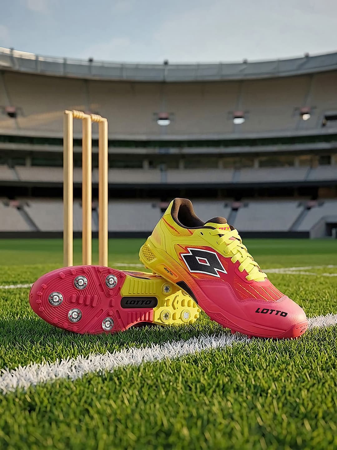 Men's Multicolor Sports Mesh Cleats Cricket Shoes