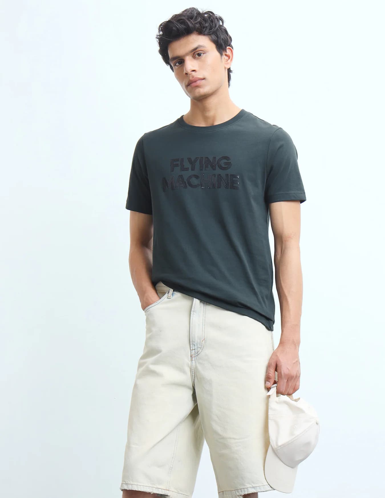 Men's Green Casual Half Sleeves Regular Fit Tshirt
