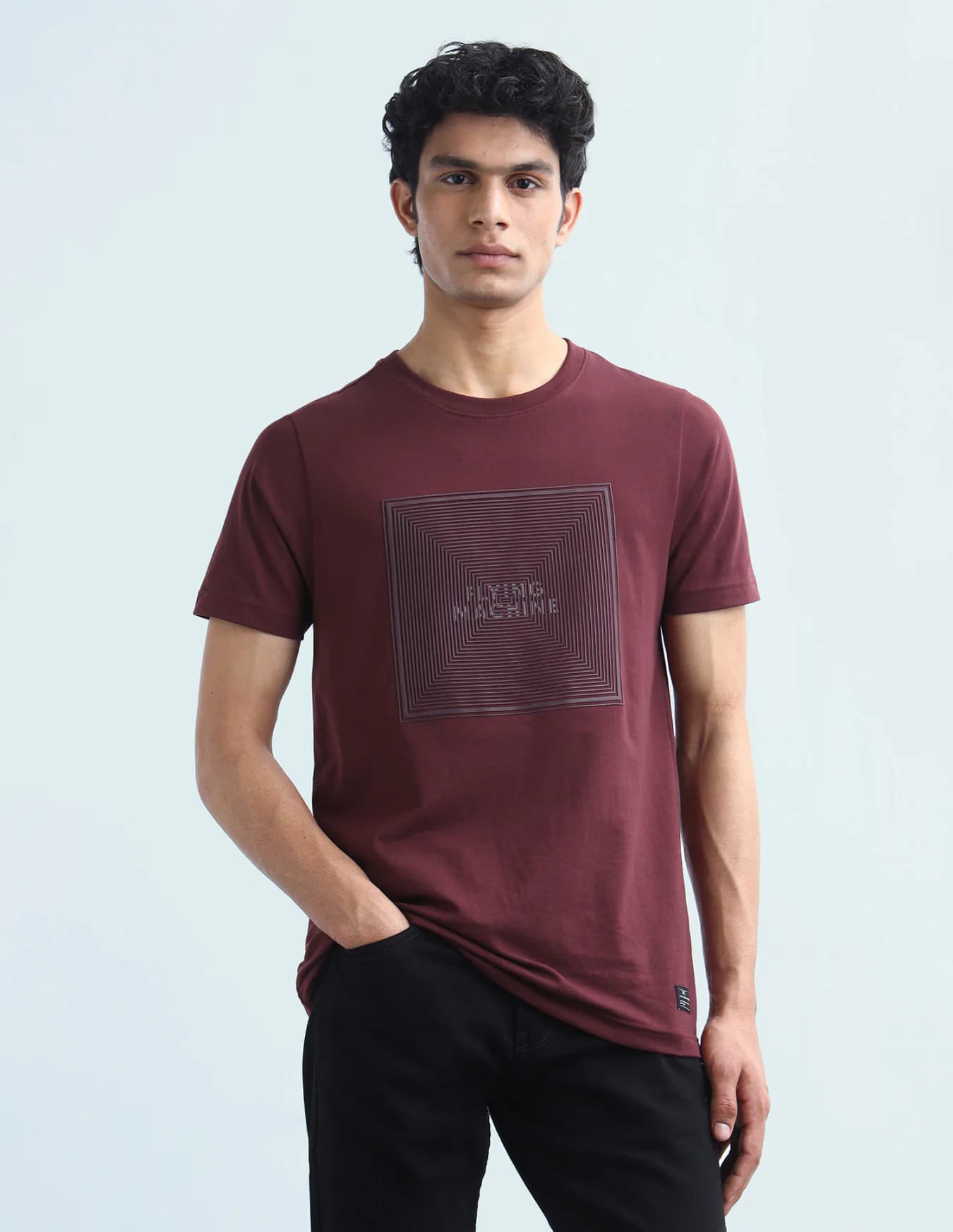Men's Red Casual Half Sleeves Regular Fit Tshirt