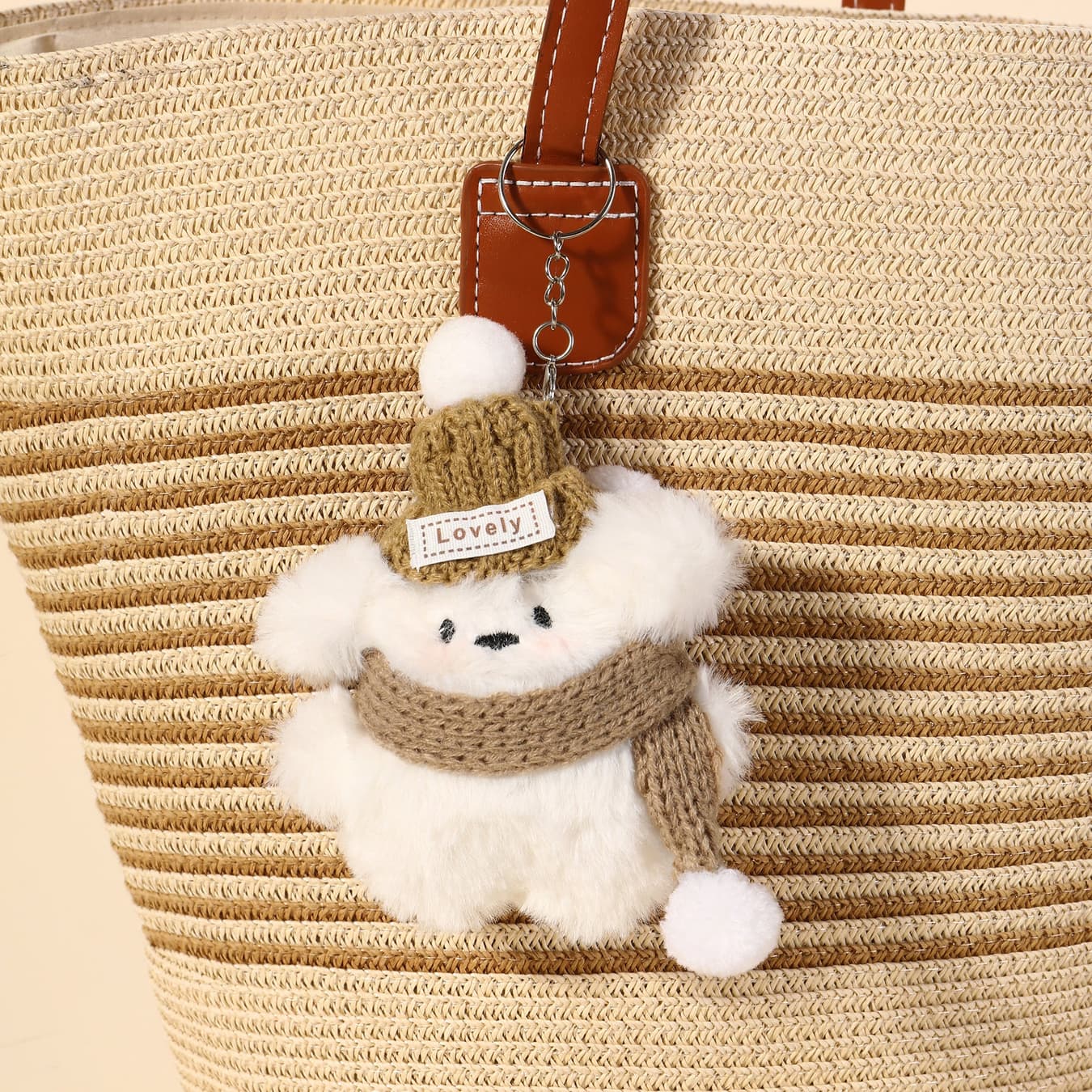 Women's Plush Snowbark Dog Bag Charm