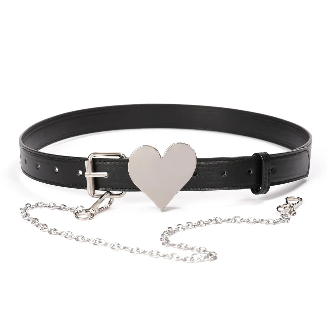 Women's Black Midnight Heart Tassel Waist Accessory Belt
