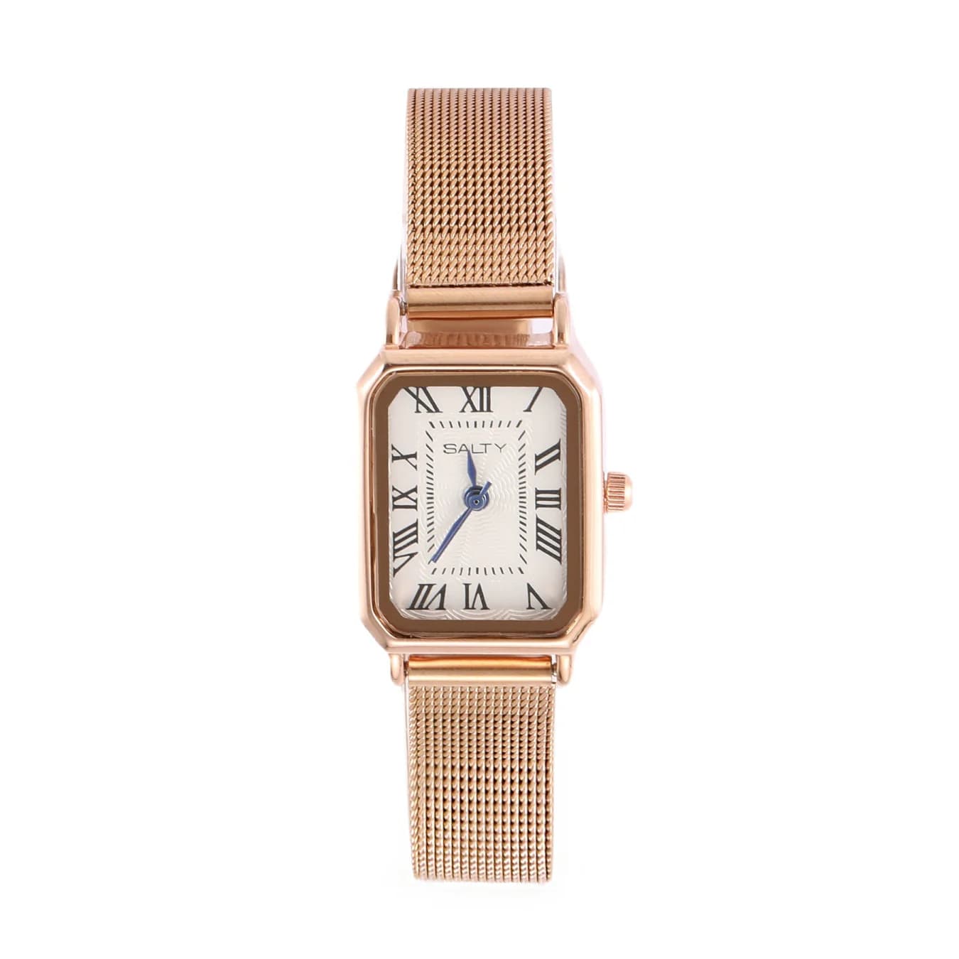 Women's White Rectangular Stainless Steel Quartz Analog Watch