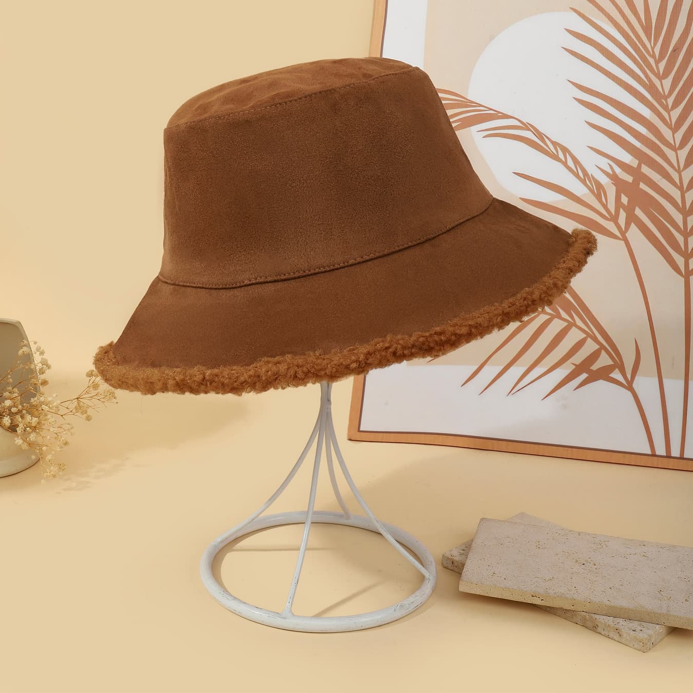 Women's Brown Cold Days Corduroy Bucket Hat