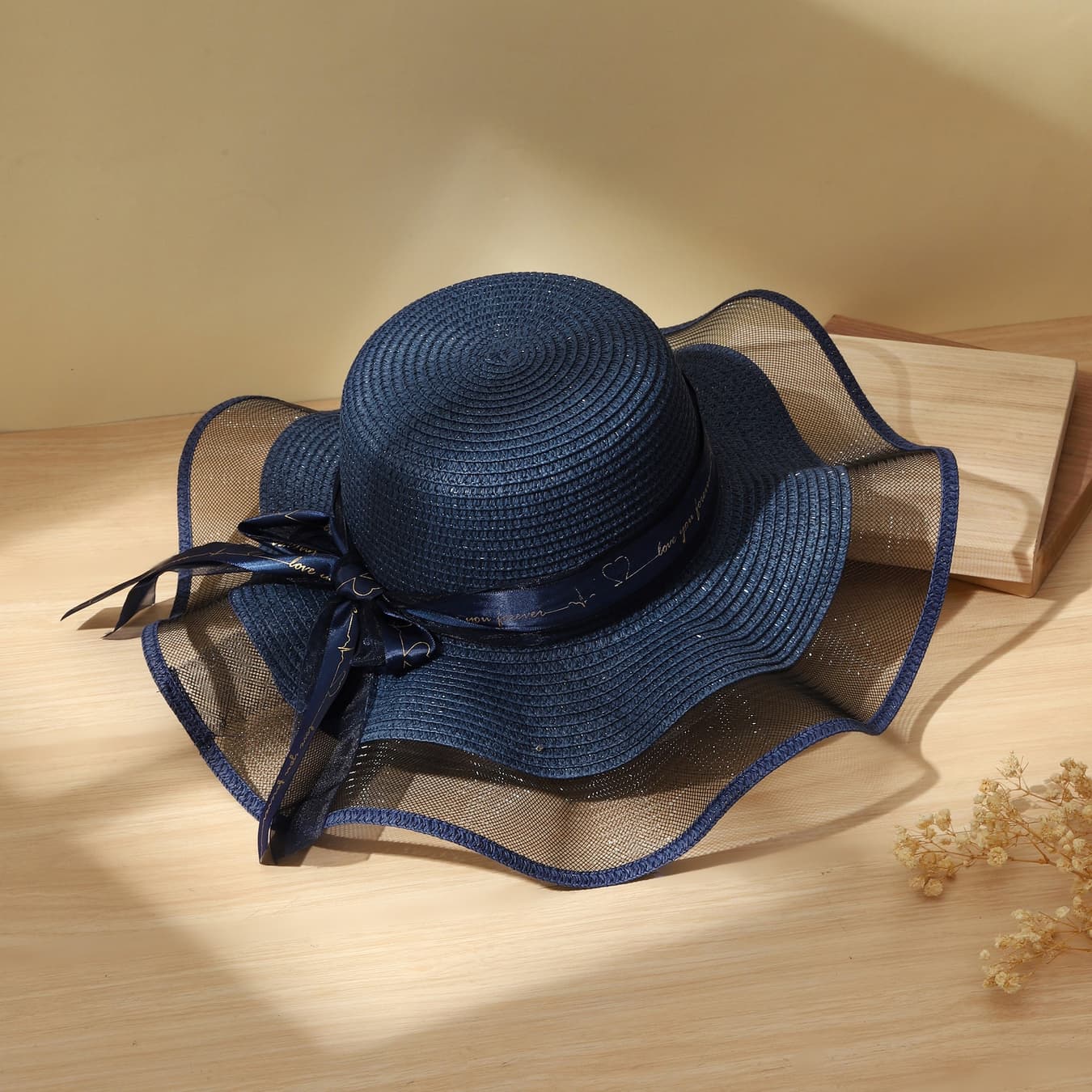 Women's Navy Bluebell Lace Hat