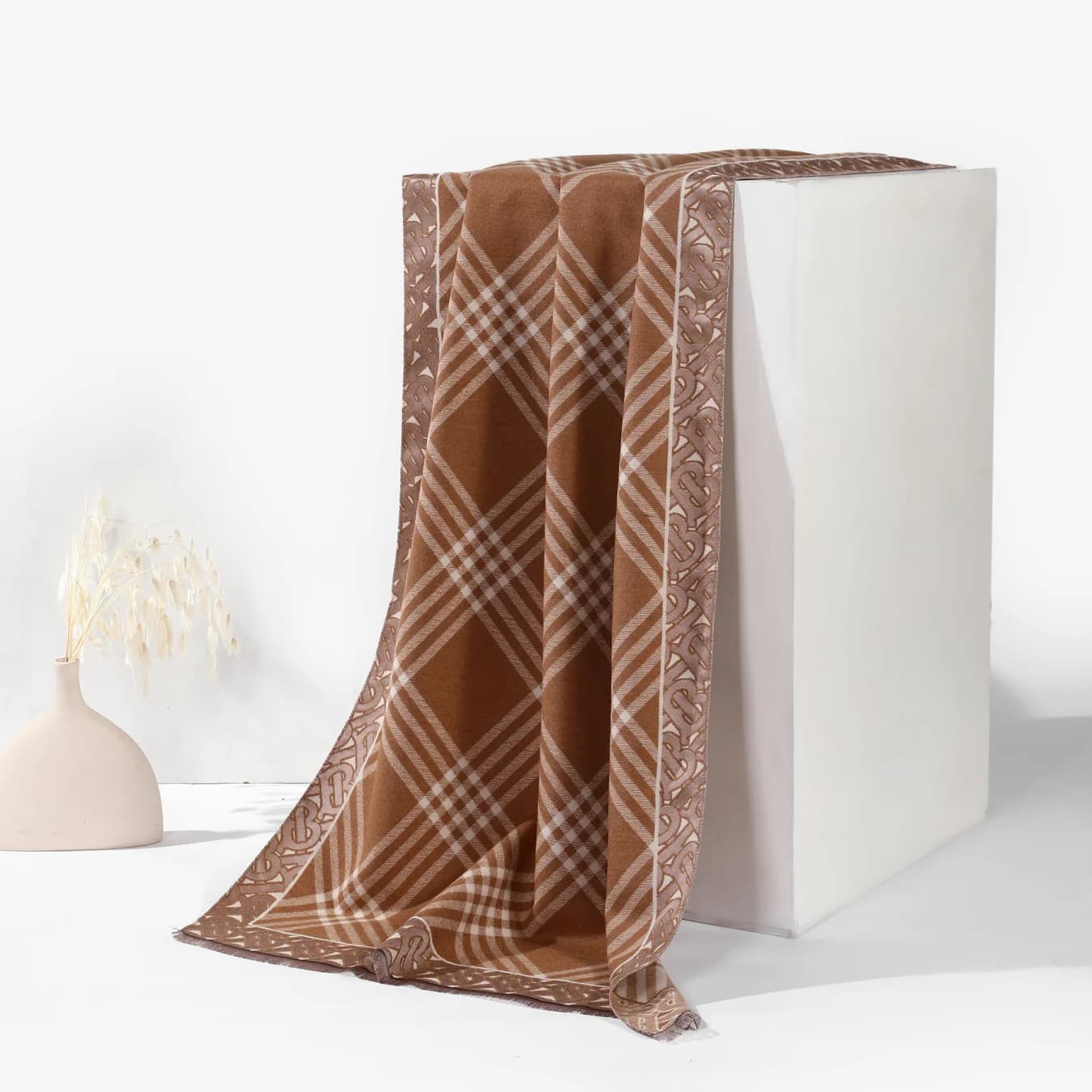 Women's Brown Casual EternaCheck Classic Heritage Scarf