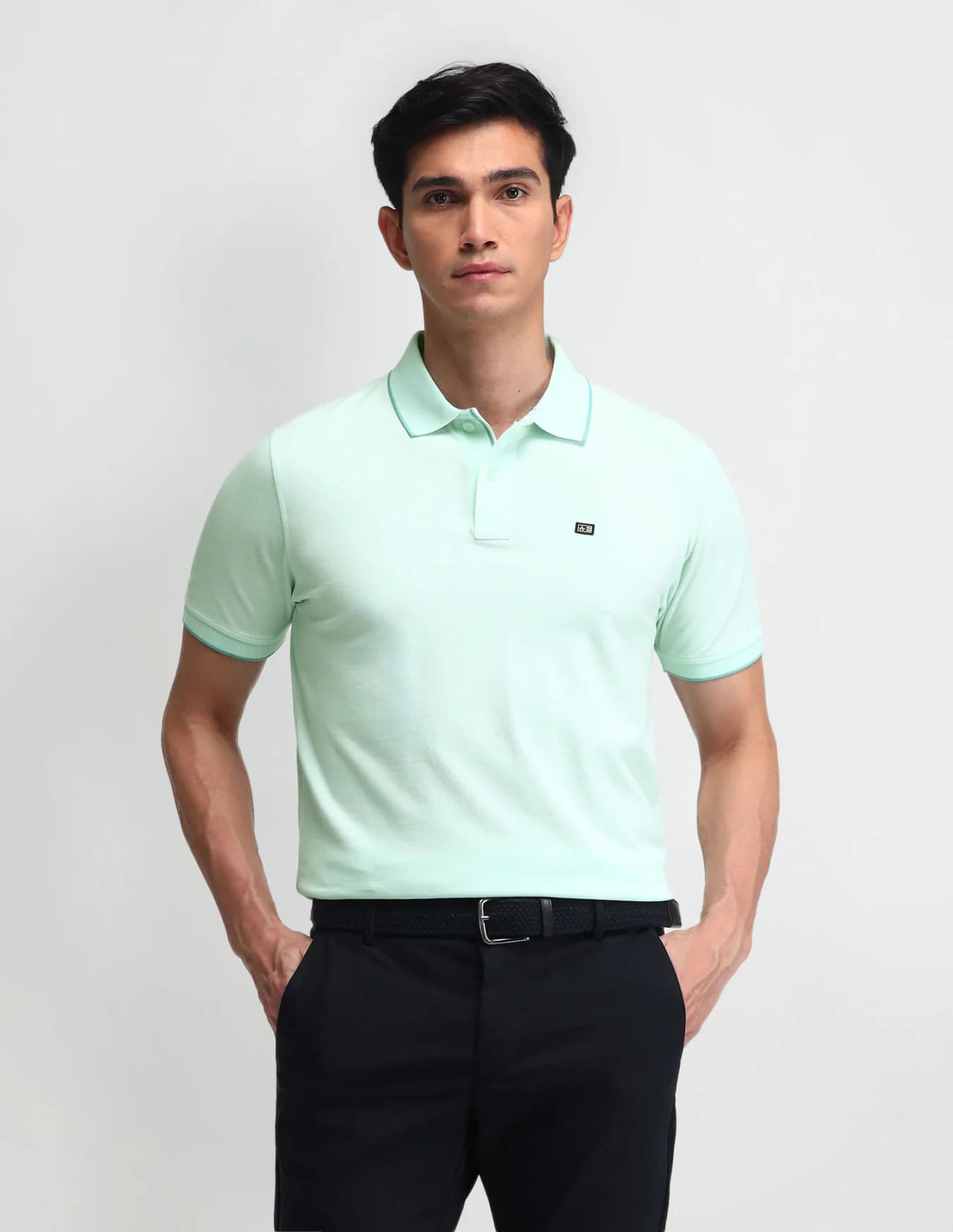 Men's Green Casual Half Sleeves Regular Fit Tshirt