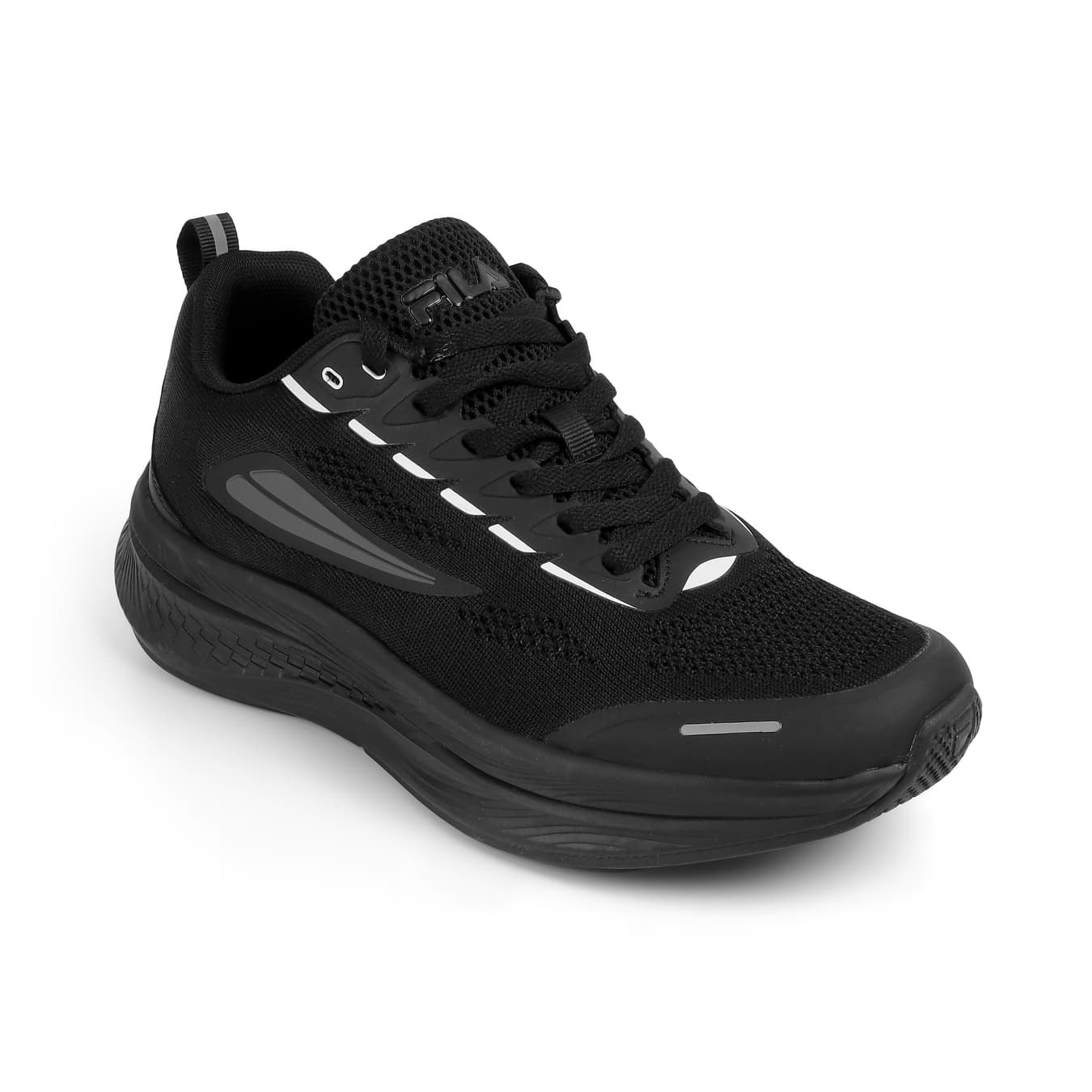 Men's Black Casual Round Toe Lace-Up Sneakers