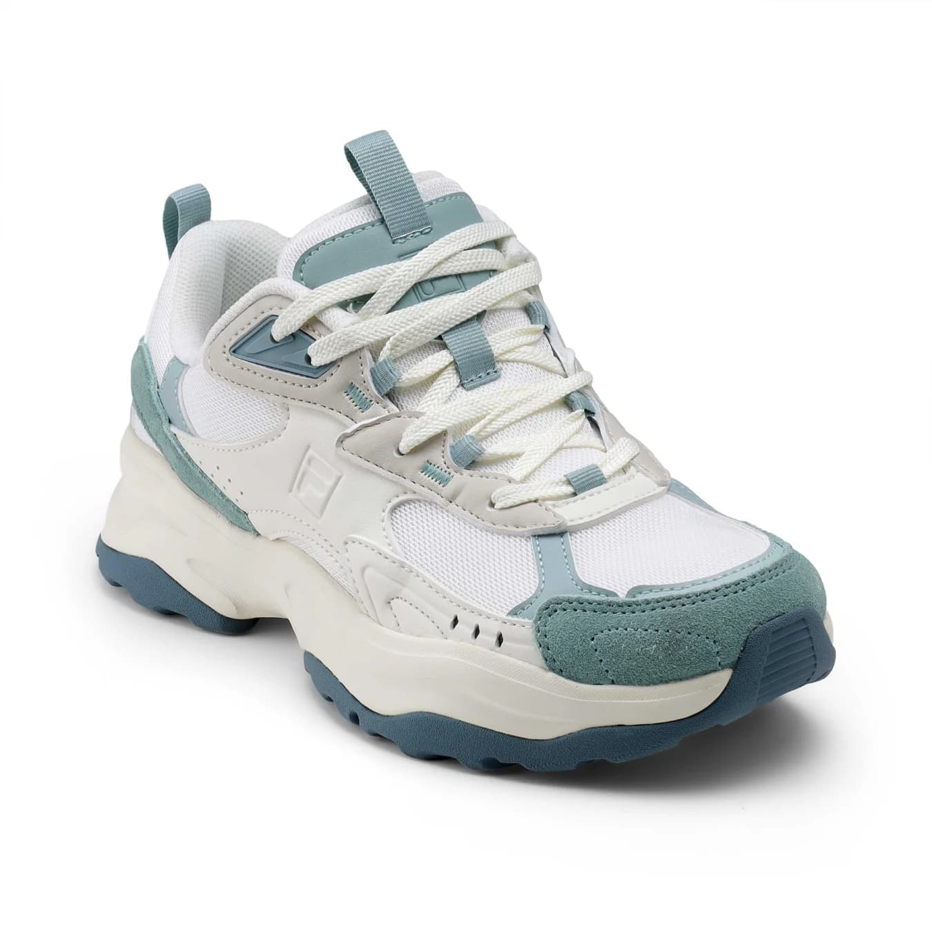 Women's White Casual Round Toe Lace-Up Sneakers