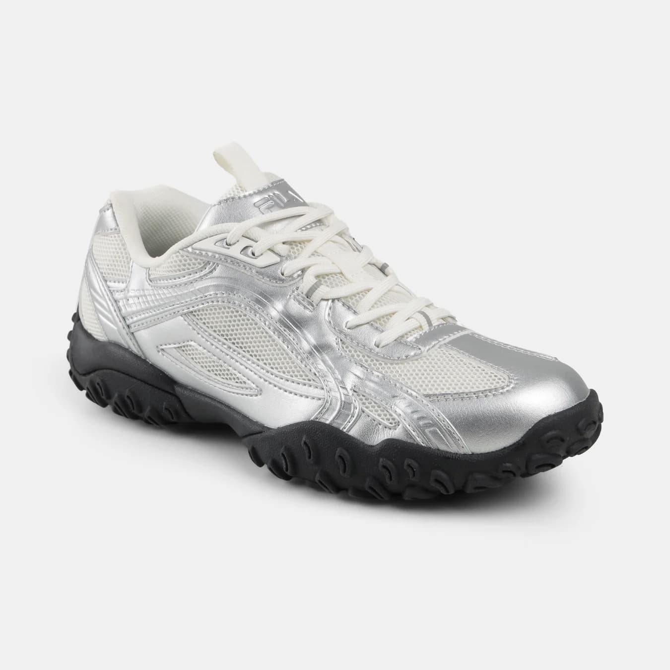 Women's Grey Casual Round Toe Lace-Up Sneakers