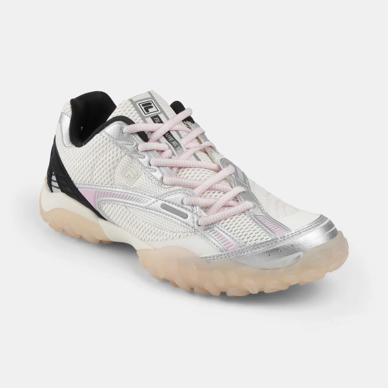 Women's Pink Casual Round Toe Lace-Up Sneakers