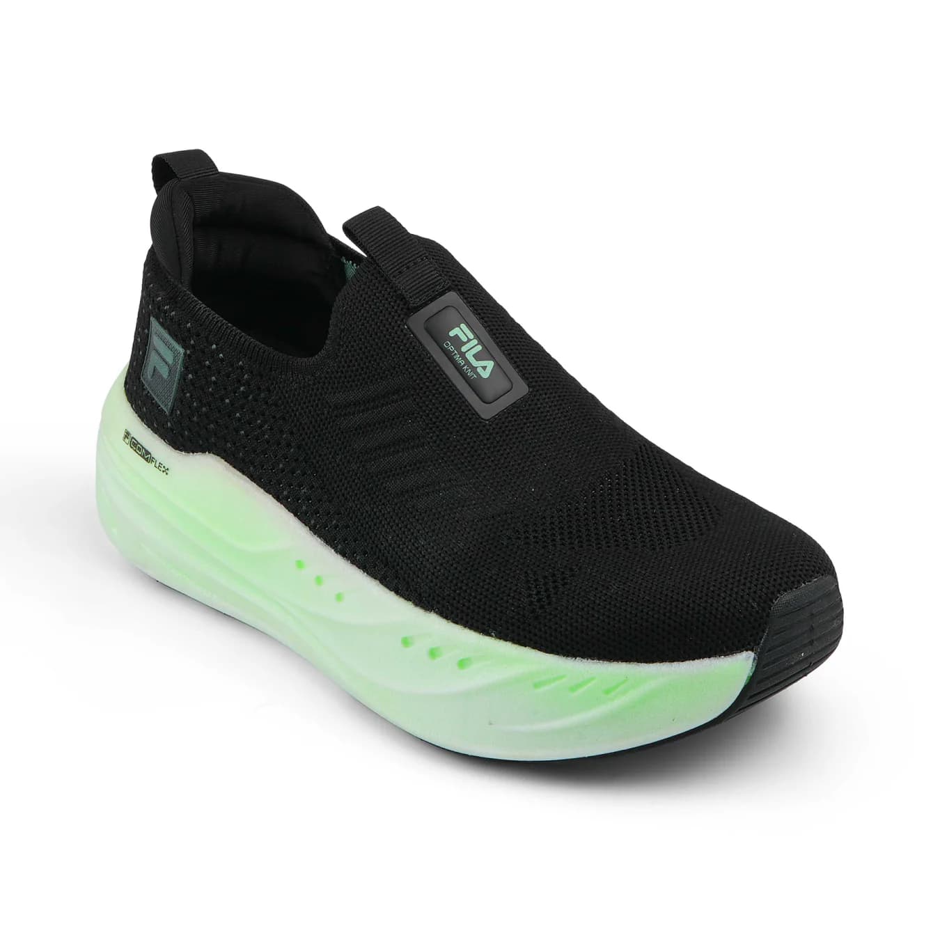 Men's Black Casual Round Toe Slip-On Sneakers