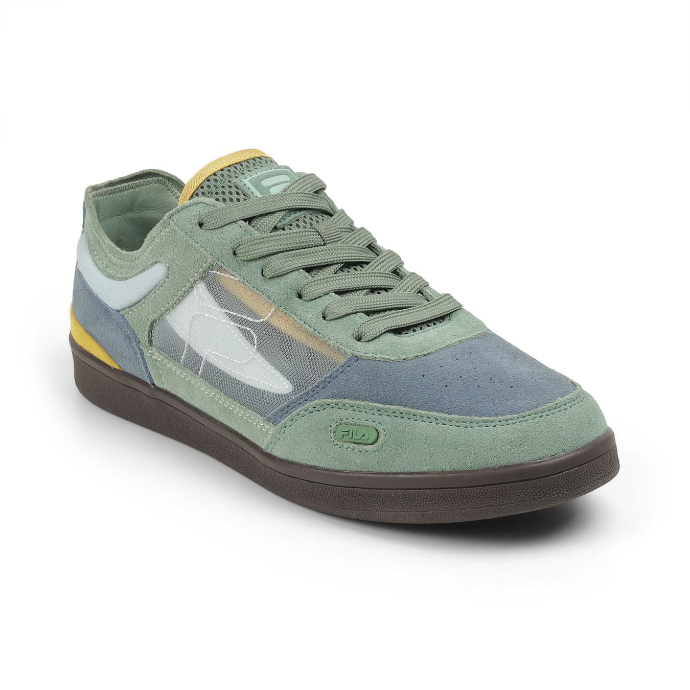 Unisex Green Casual Round Toe Lace-Up Sneakers