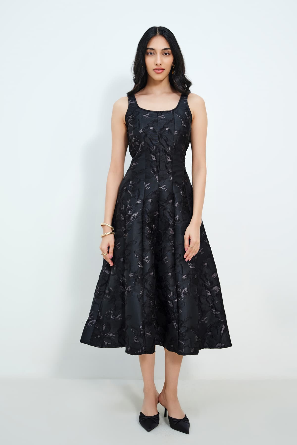 Women's Black Casual Sleeveless Dress