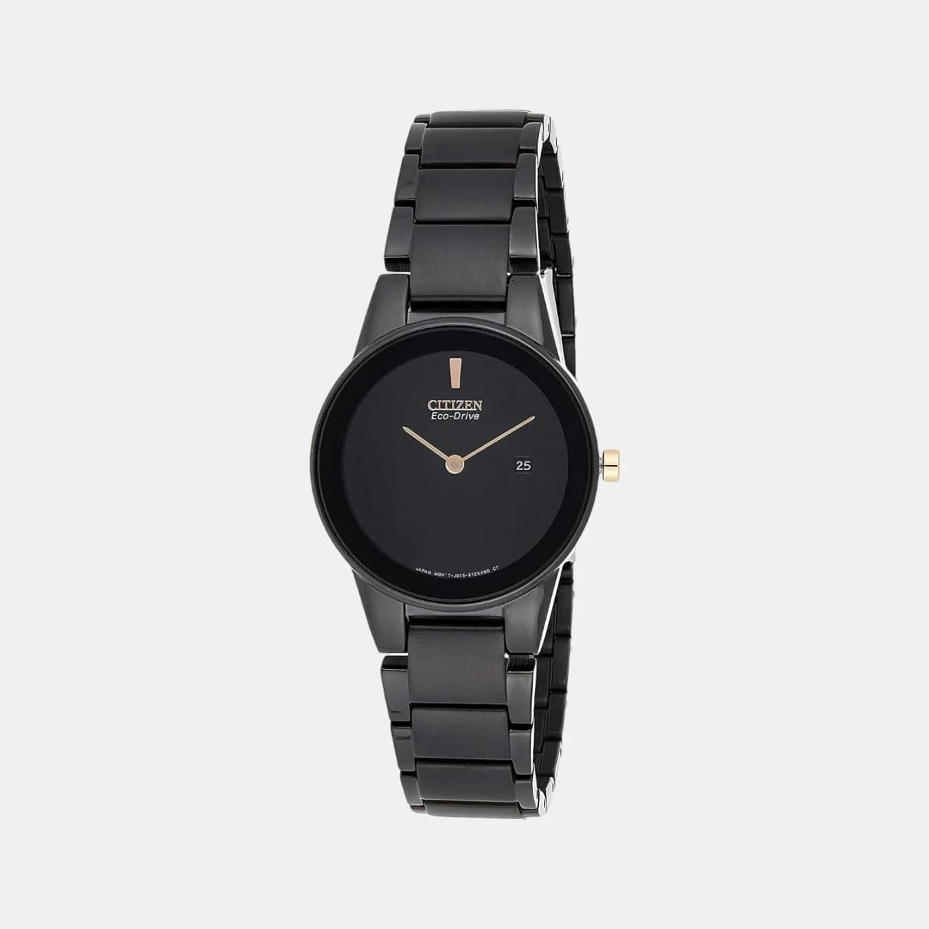 Axiom Women's Quartz Black Dial Analog Stainless Steel Watch GA1055-57F