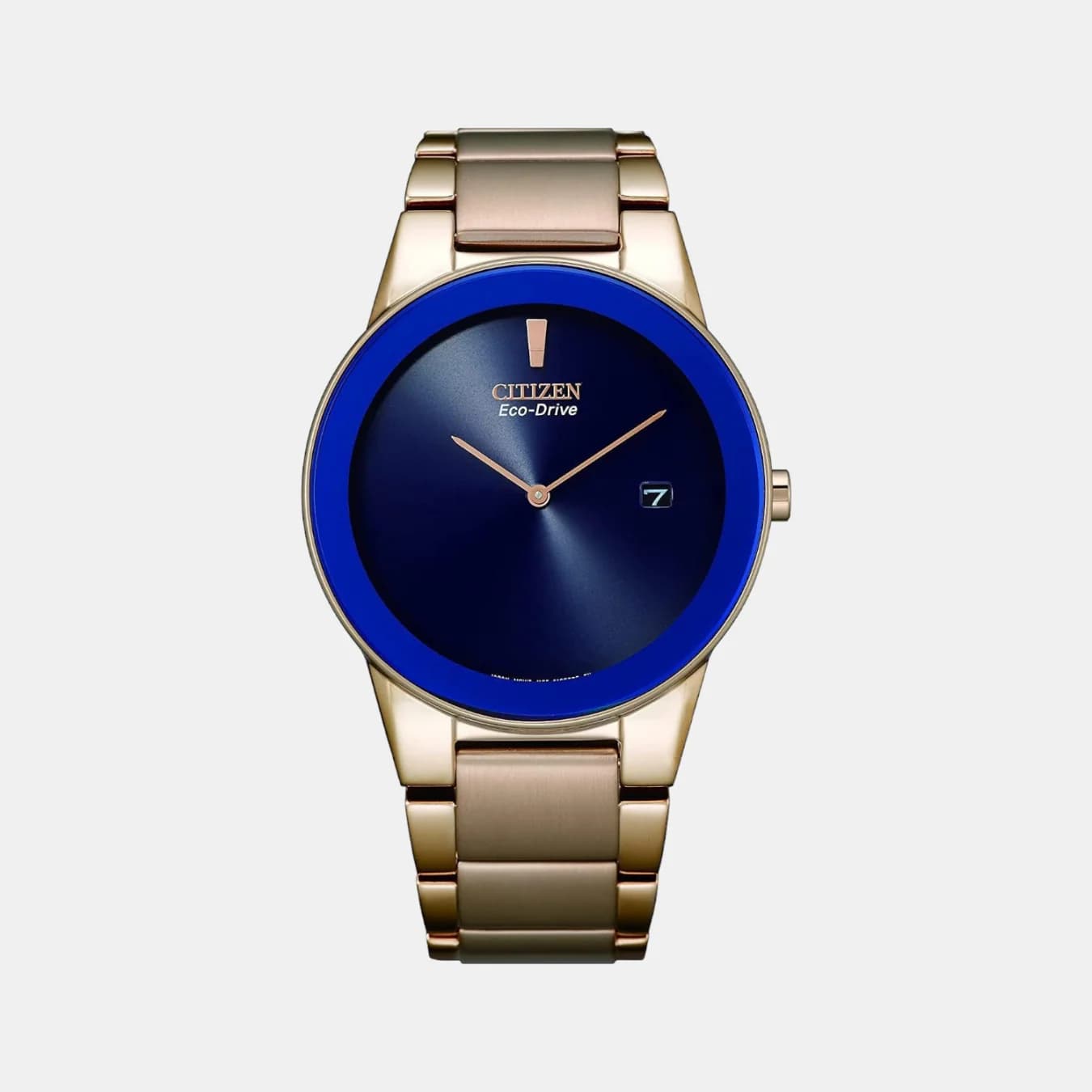 Axiom Men's Quartz Blue Dial Analog Stainless Steel Watch AU1066-80L