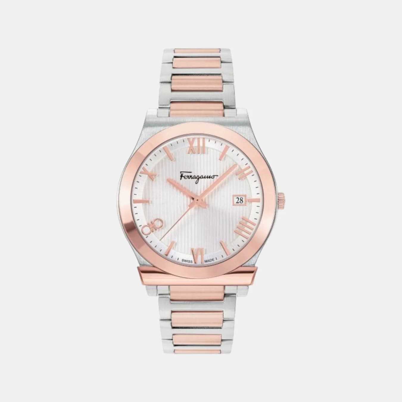 Km-Gancini Gent Men's Quartz White Dial Analog Stainless Steel Watch SFKM00523