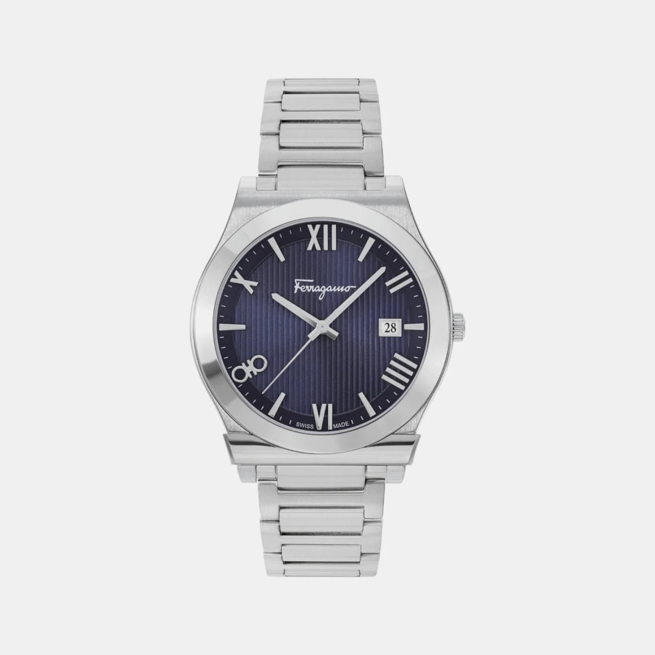 Km-Gancini Gent Men's Quartz Blue Dial Analog Stainless Steel Watch SFKM00423