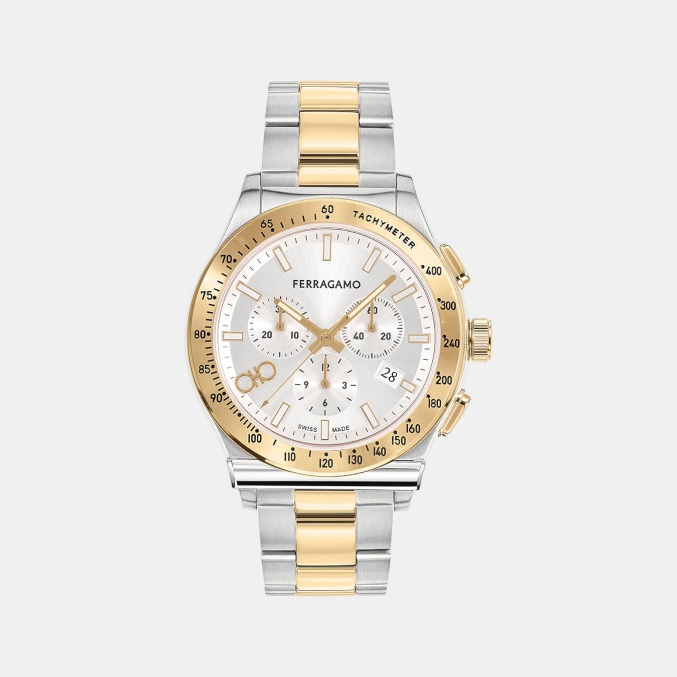 Kz-1927 Chrono 42Mm-Fw Men's Quartz White & Silver Dial Chronograph Stainless Steel Watch SFKZ00523