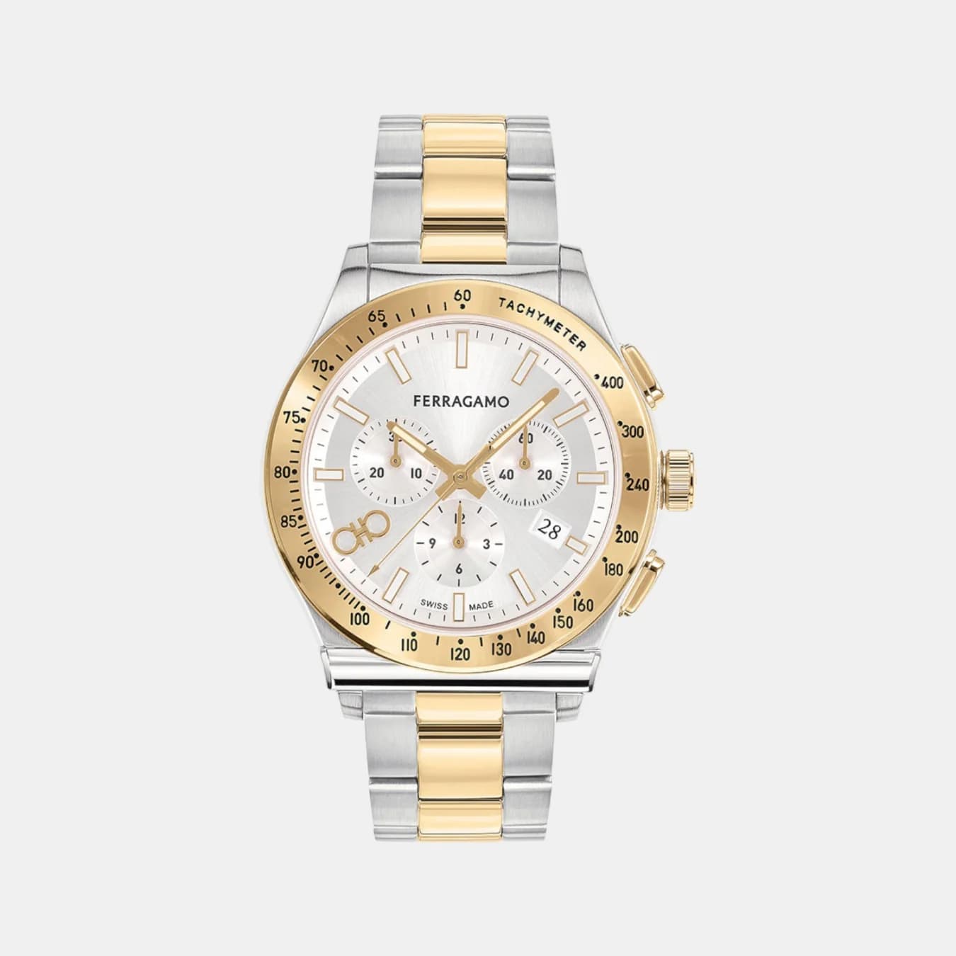 Kz-1927 Chrono 42Mm-Fw Men's Quartz White & Silver Dial Chronograph Stainless Steel Watch SFKZ00523