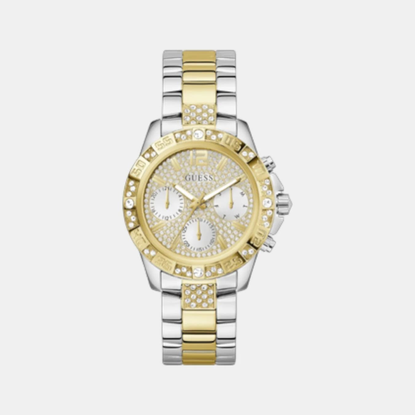 Majesty Women's Quartz White Dial Chronograph Stainless Steel Watch GW0771L3