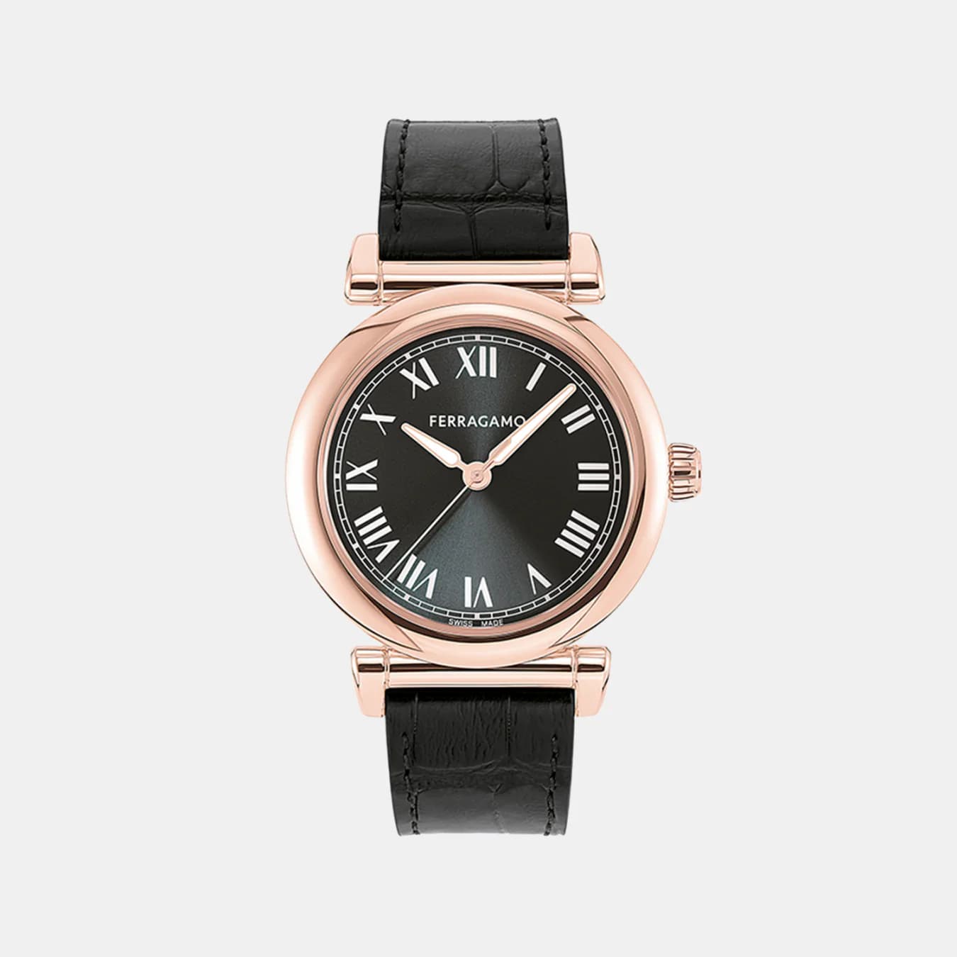 Women's Quartz Black Dial Analog Leather Watch SFS000224