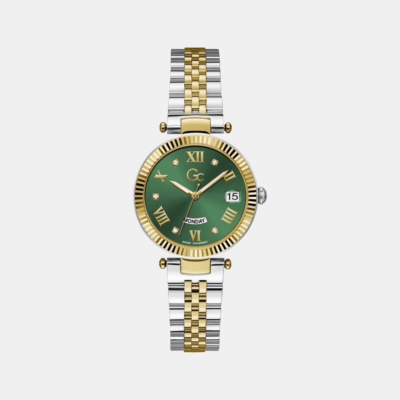 Flair Women's Quartz Green Dial Analog Stainless Steel Watch Z01019L9MF