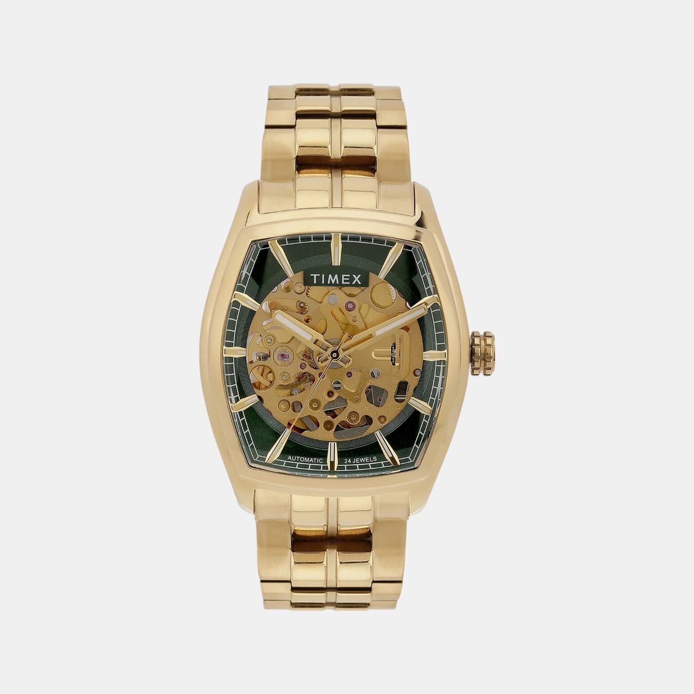 Fashion Men's Automatic Green Dial Analog Stainless Steel Watch TWEG25902