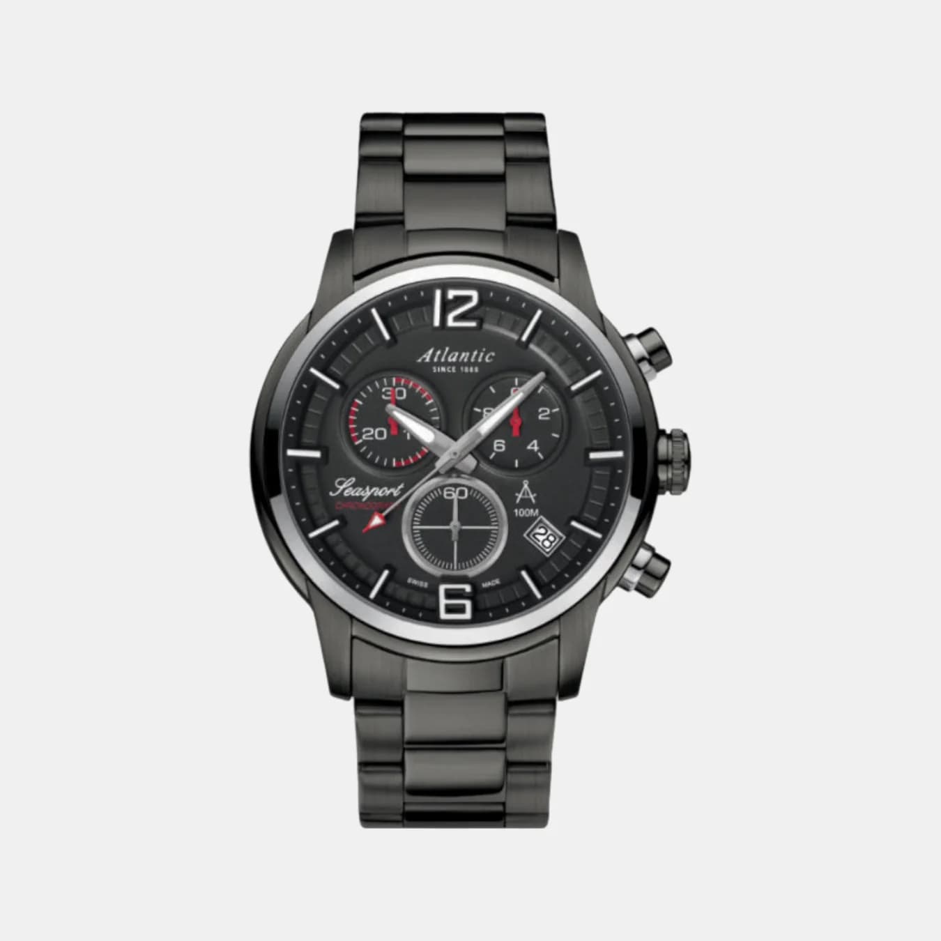 Men's Quartz Anthracite Dial Chronograph Stainless Steel Watch 87466.46.45