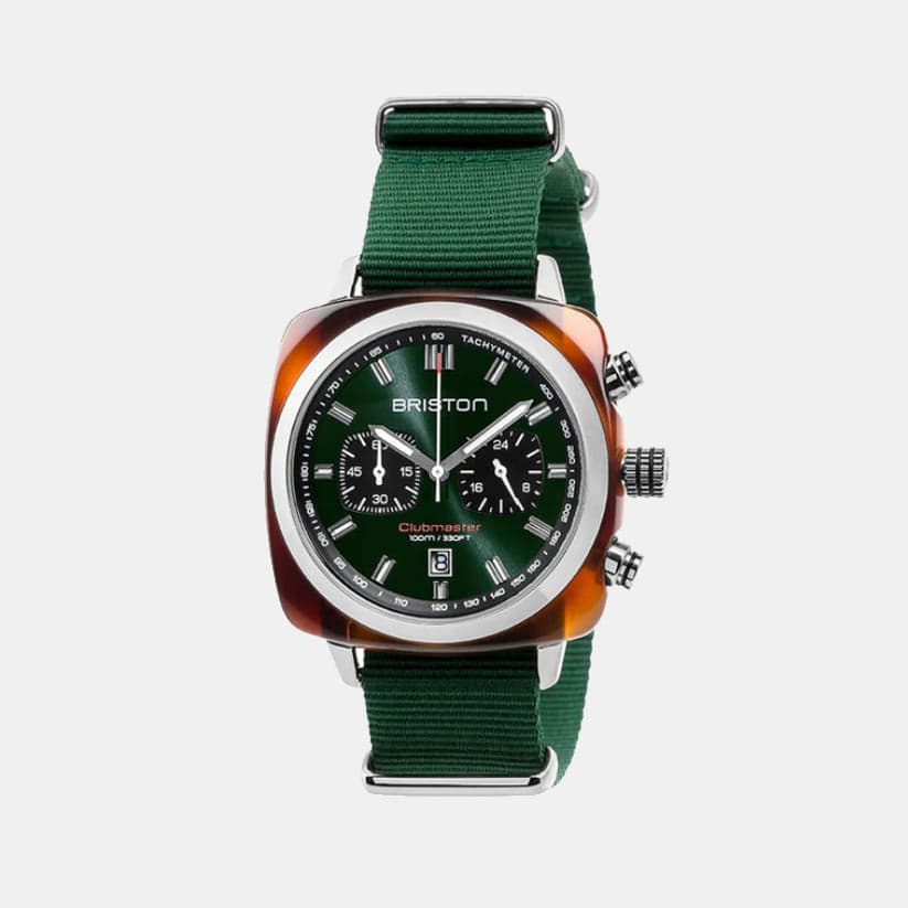 Clubmaster Sport Men's Quartz Green Dial Chronograph NATO Watch 17142.SA.TS.10.NBG