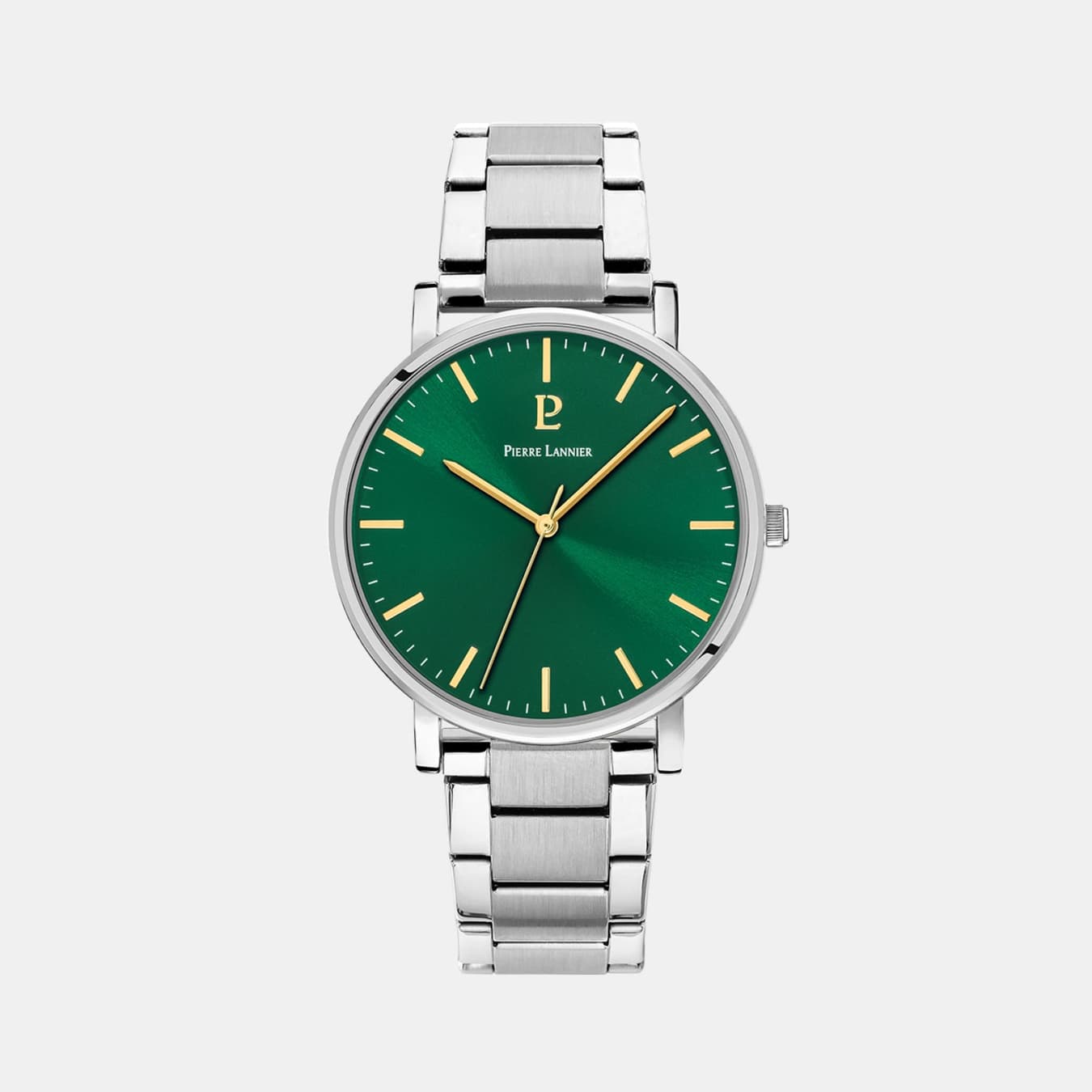 Essential Men's Quartz Green Dial Analog Stainless Steel Watch 251G171