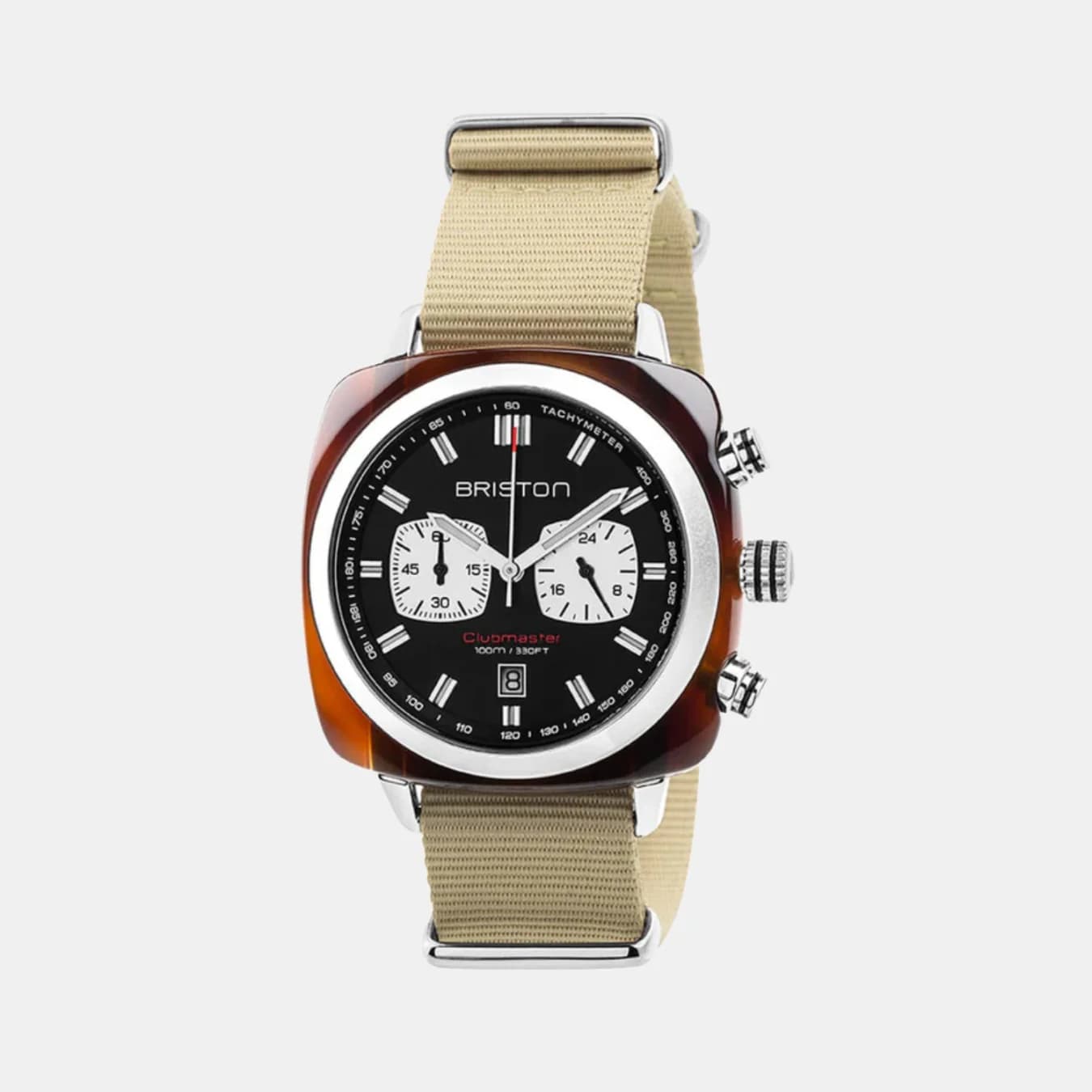 Clubmaster Sport Men's Quartz Black Dial Chronograph NATO Watch 17142.SA.TS.1.NK