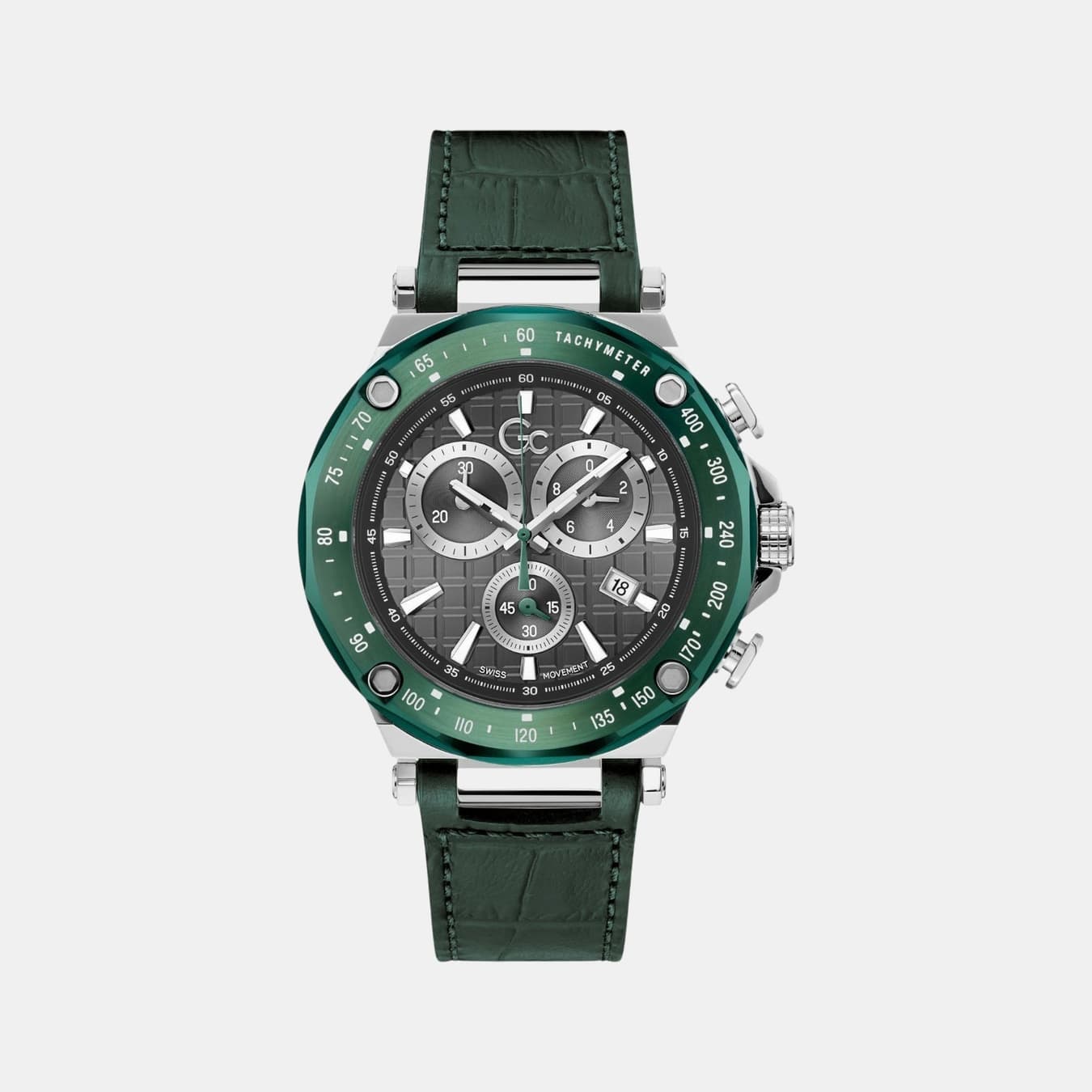 Spirit Sport Men's Quartz Grey Dial Chronograph Leather Watch Y81011G5MF