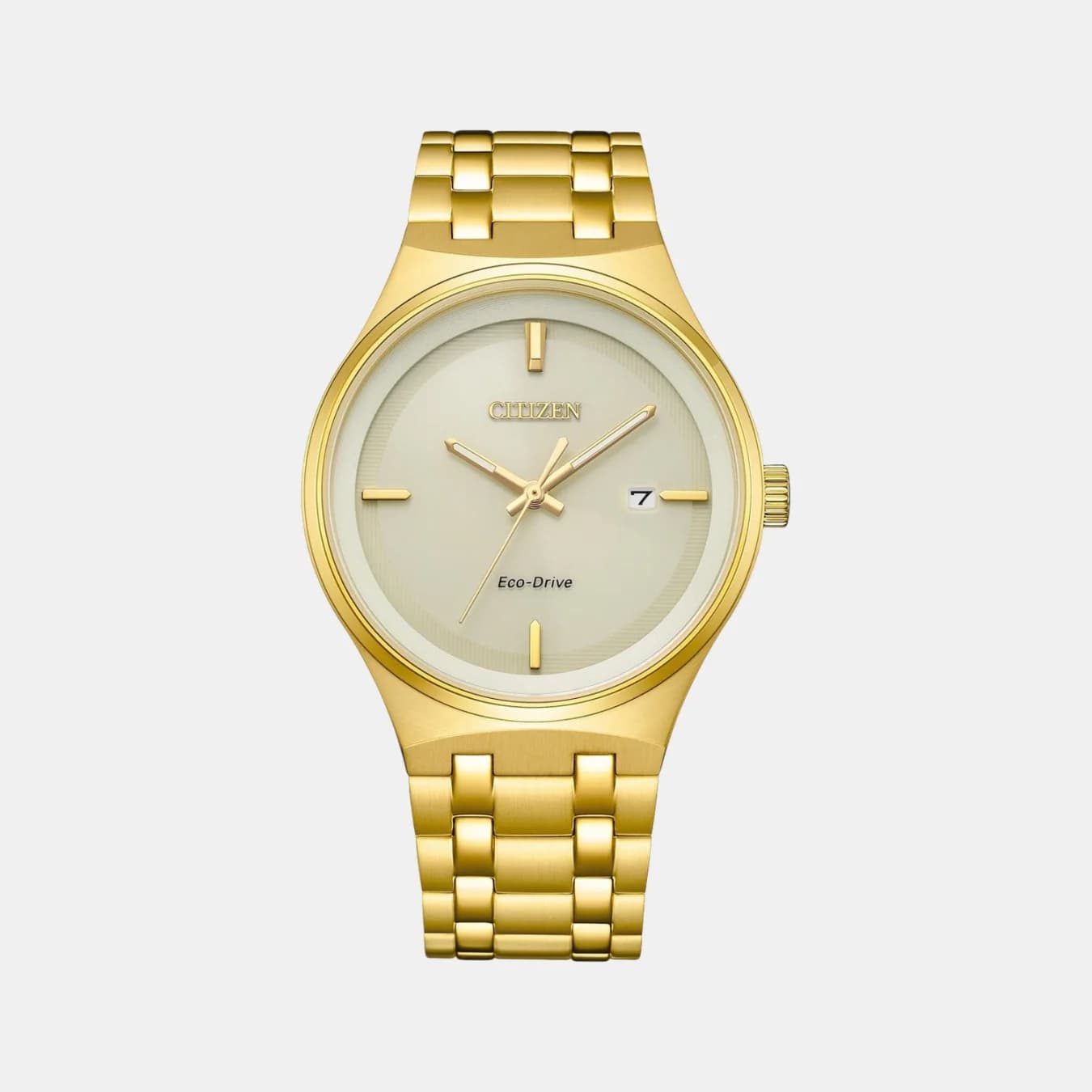 Axiom Men's Quartz Champagne Dial Analog Stainless Steel Watch BM7652-52P