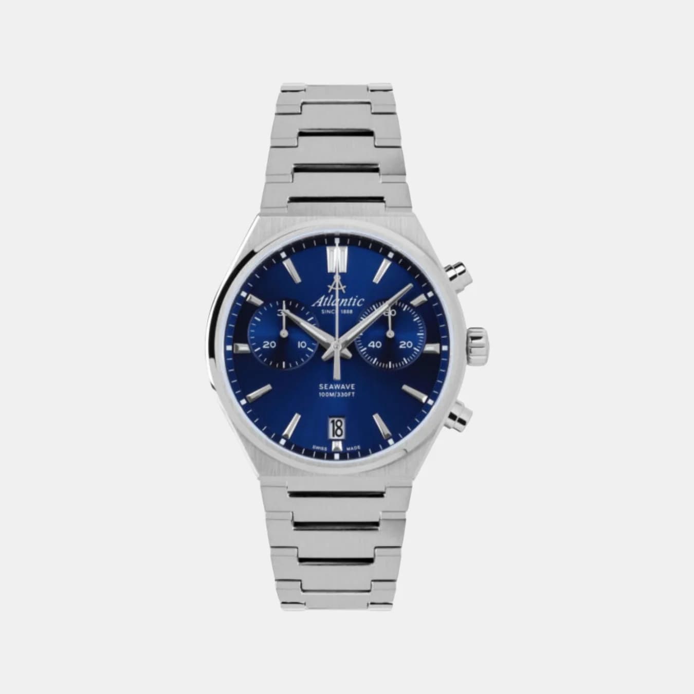 Men's Quartz Blue Dial Chronograph Stainless Steel Watch 58466.41.51