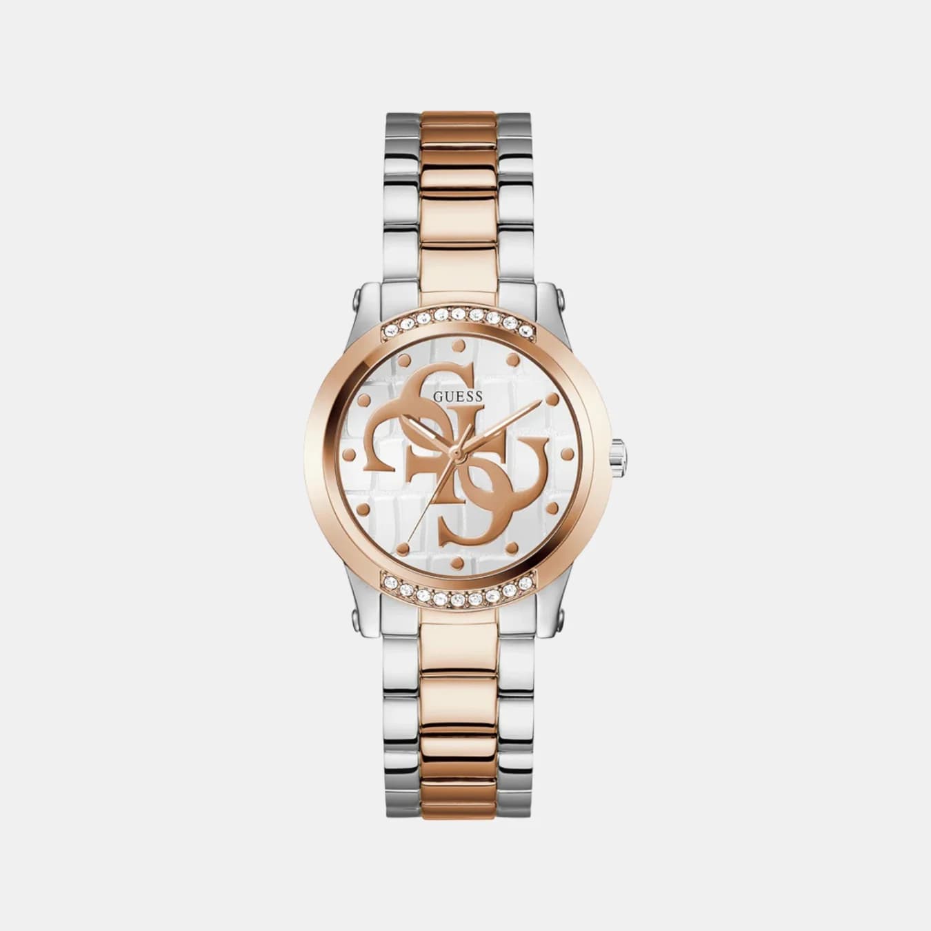 Women's Quartz White Dial Analog Stainless Steel Watch GW0861L5