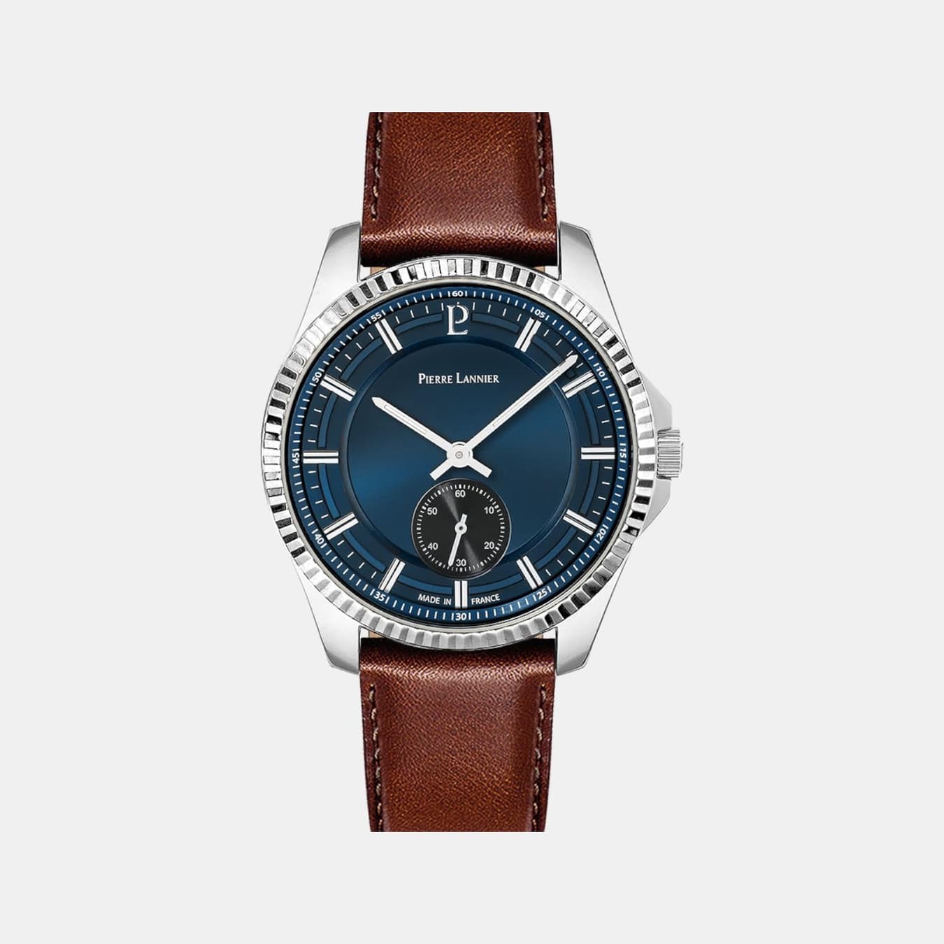 Metropolitain Men's Quartz Blue Dial Analog Leather Watch 246G164