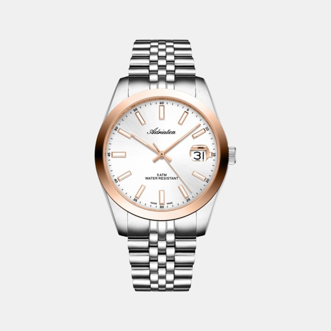 Men's Quartz Silver Dial Analog Stainless Steel Watch A1299.R113Q